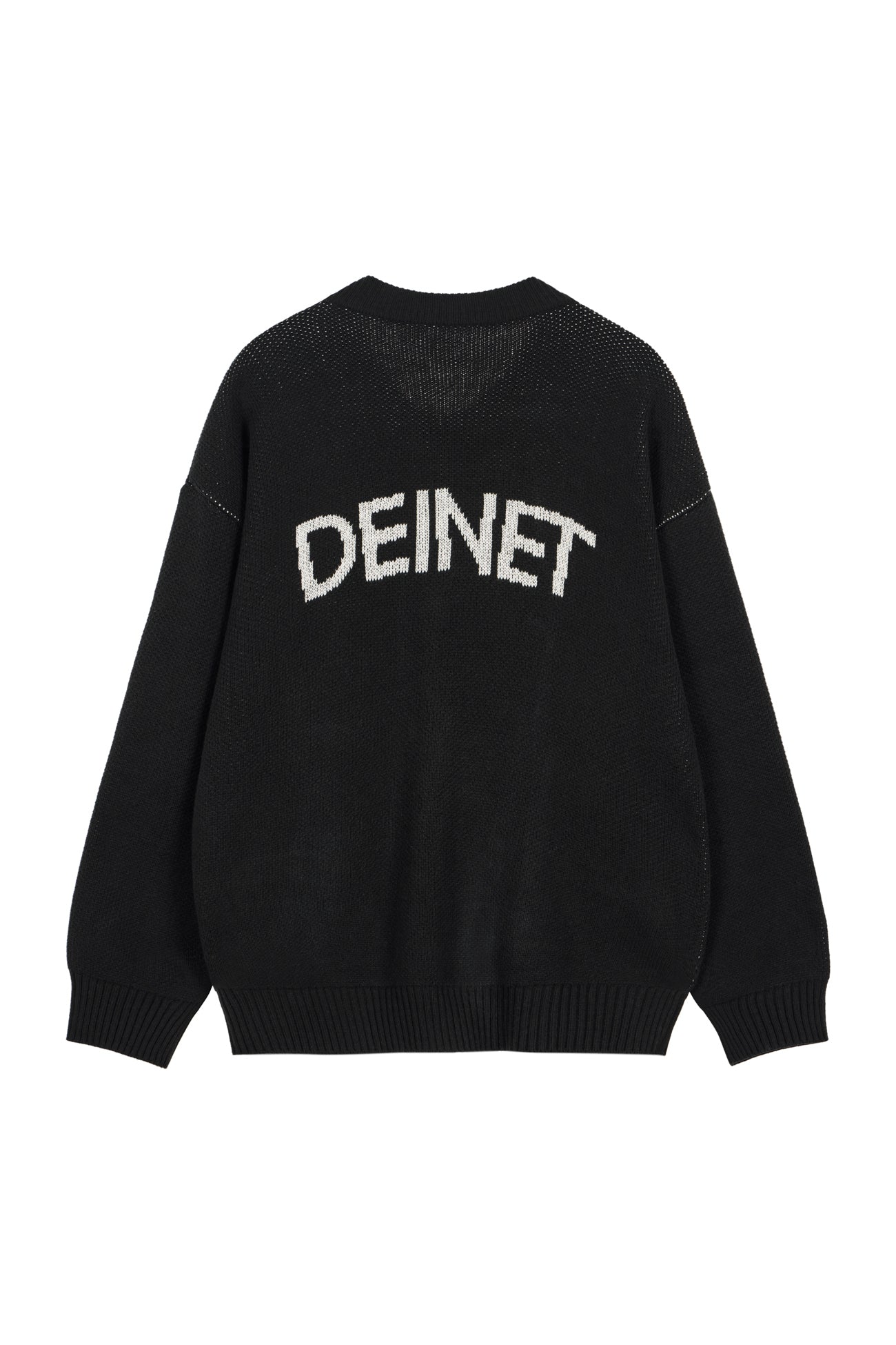 Deinet - D Jacquard Long Knit Zip-Up (Black) product image 11 | TRAB K-Fashion Australia