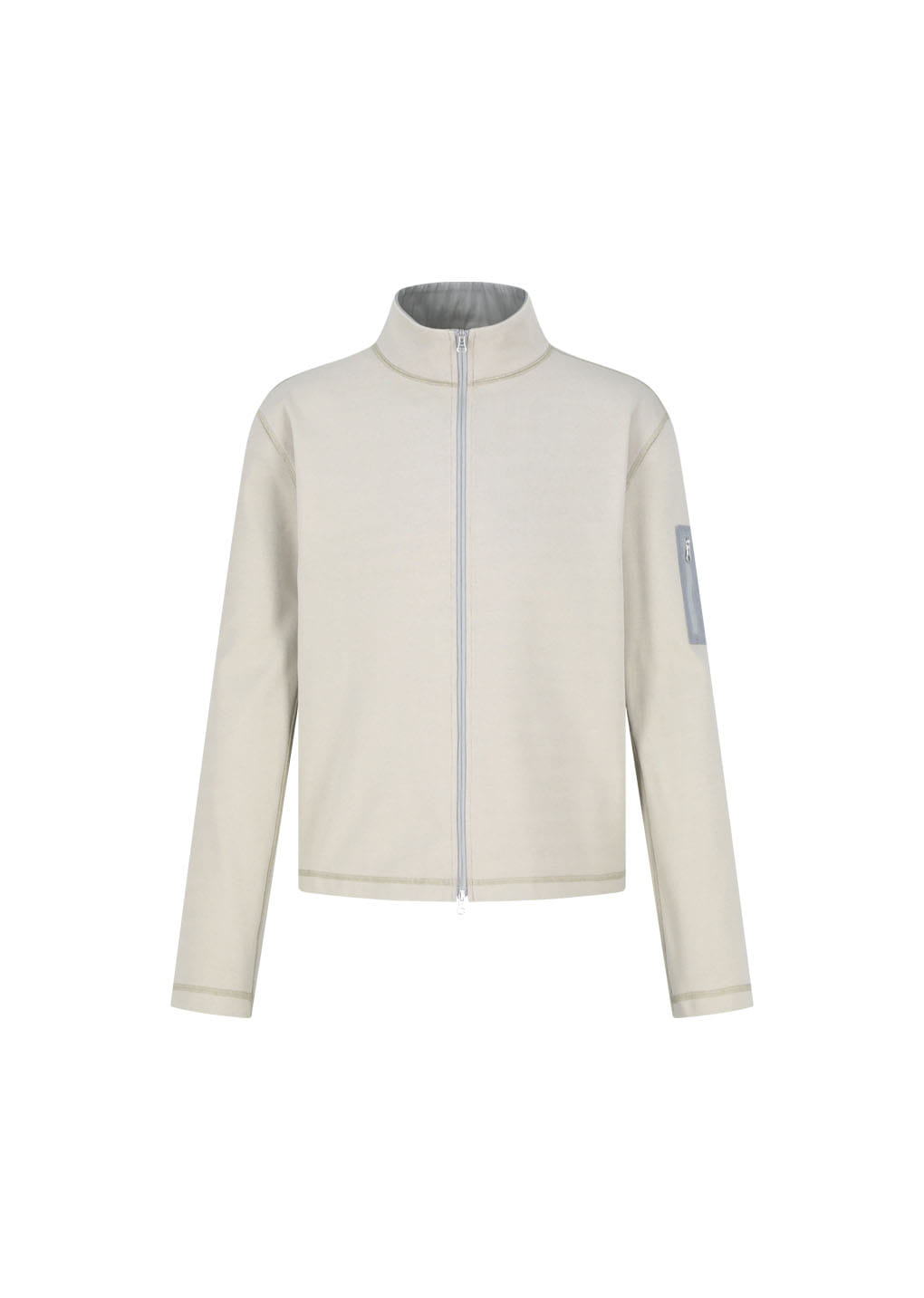 Amomento - Pocket Zip Up Jumper (Beige) product image 2 | TRAB K-Fashion Australia