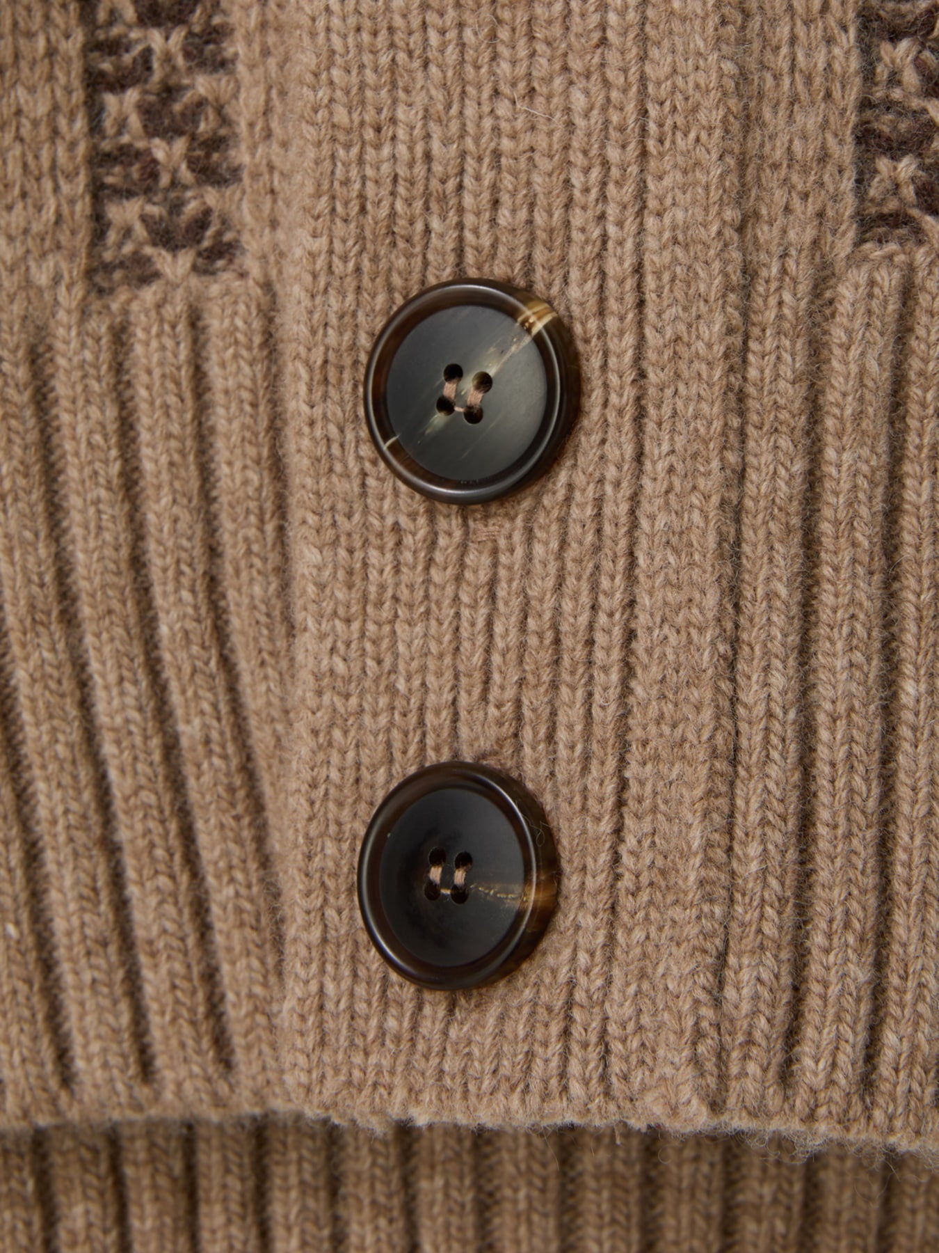Recto - Square Jaquard Collar Cardigan (Sepia Beige) product image 9 | TRAB K-Fashion Australia