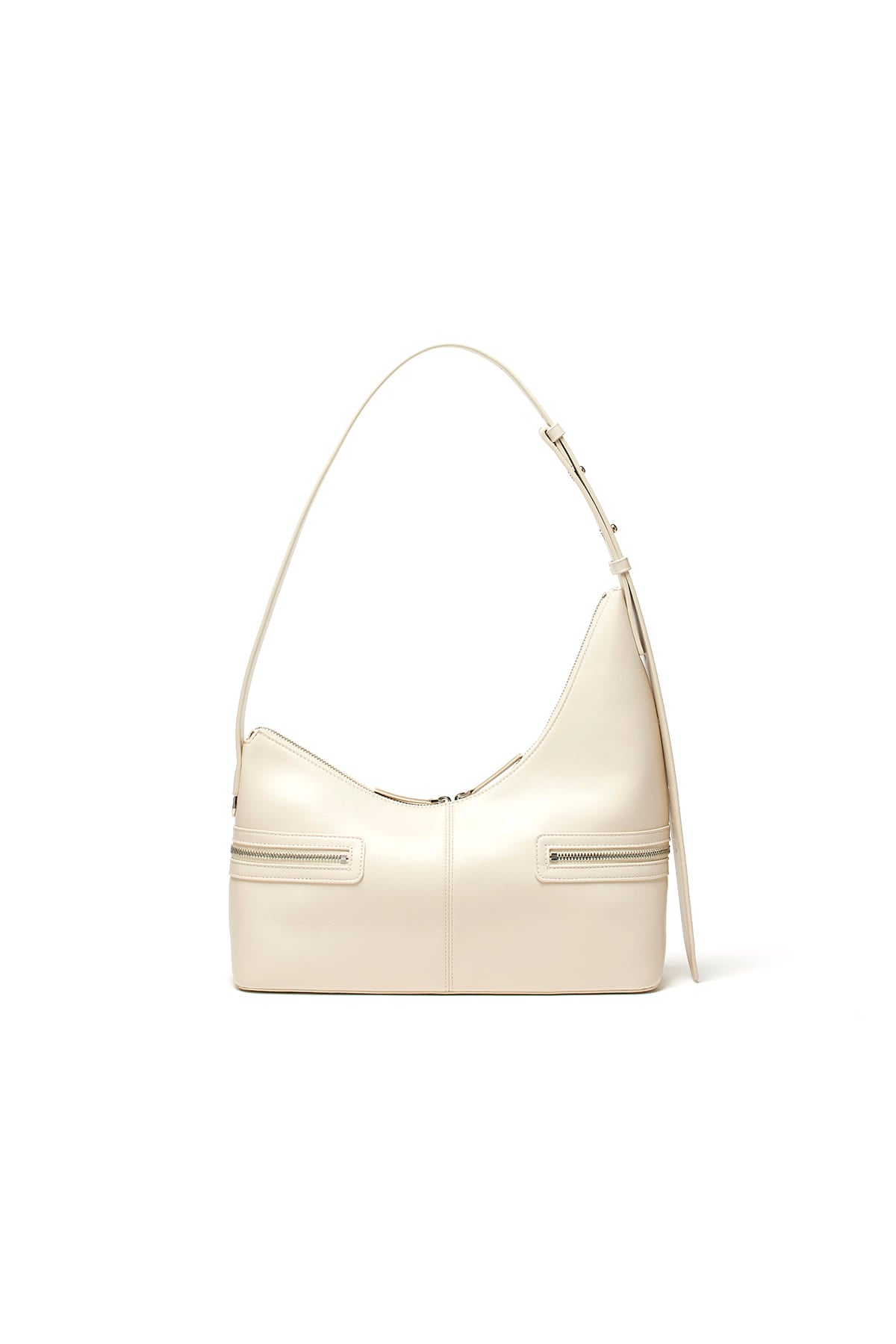 Matin Kim - Asymmetrical Zipper Bag (Ivory) product image 5 | TRAB K-Fashion Australia