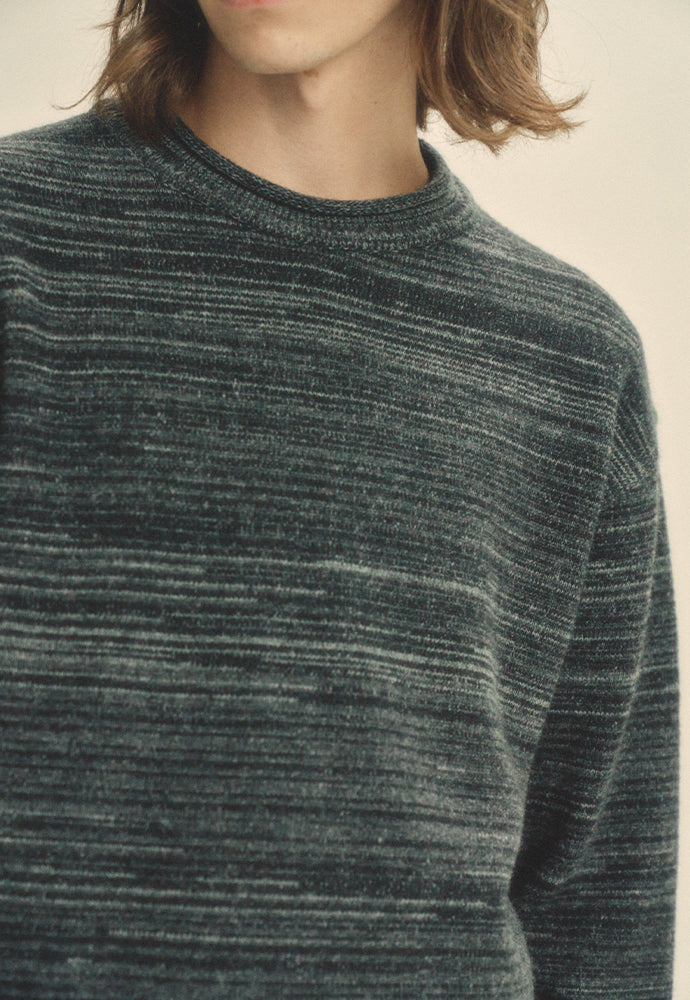 Art if acts - Melange Roll up Pullover Knit (Cliff Charcoal) product image 7 | TRAB K-Fashion Australia