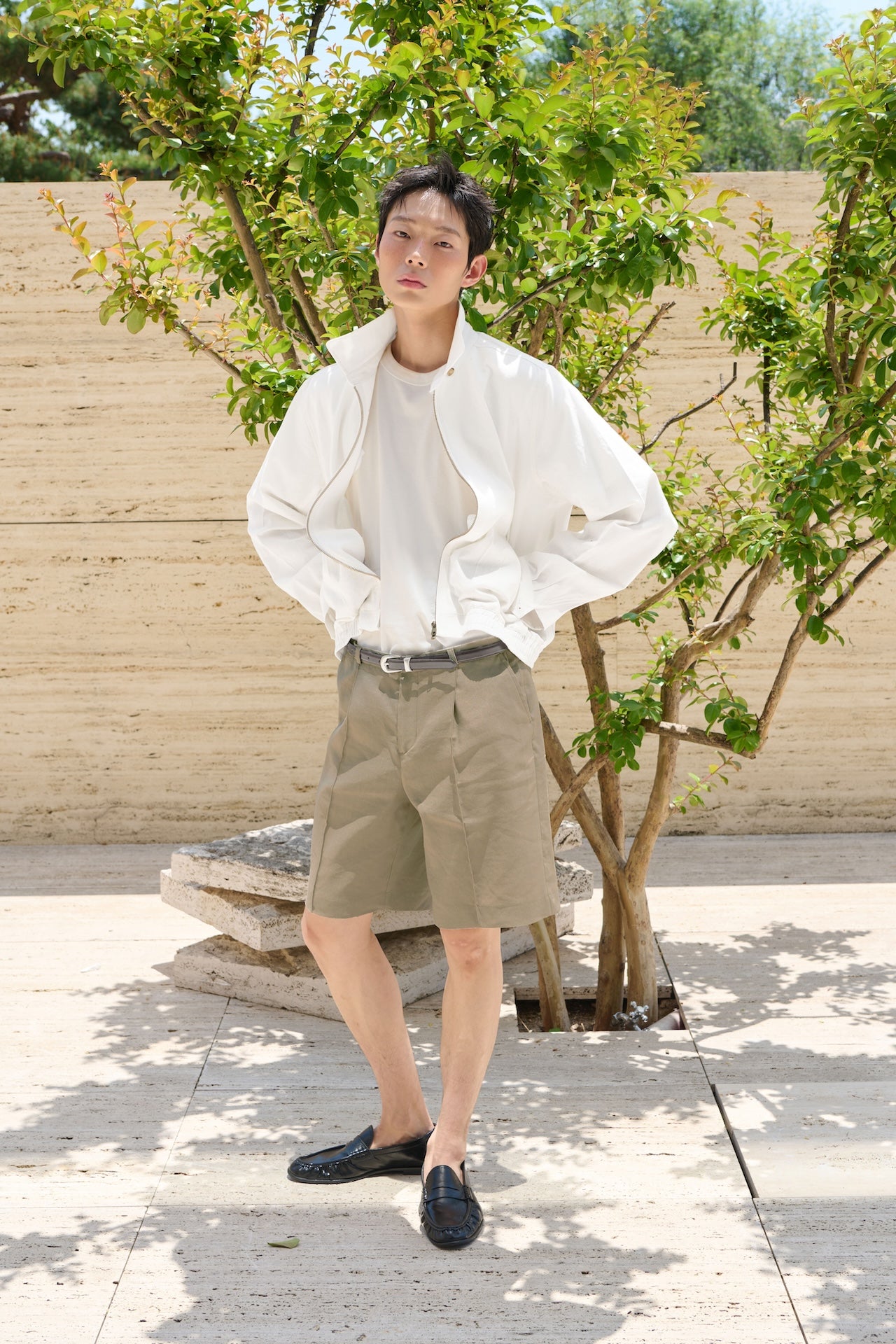 STU - Vintage Swing Jacket (White) product image 1 | TRAB K-Fashion Australia
