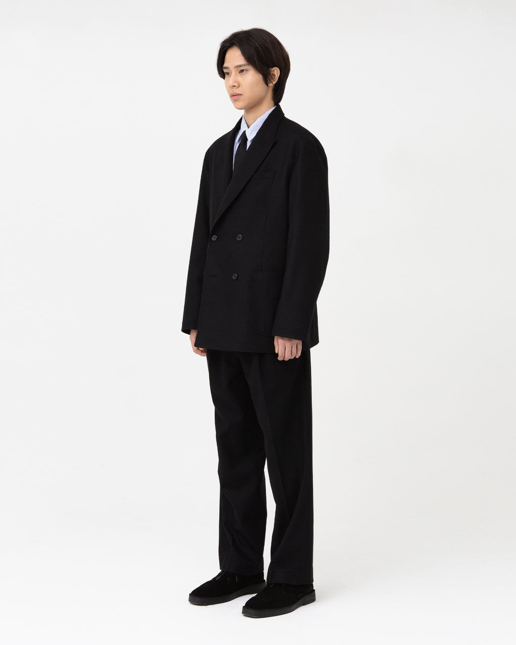 Brownyard - Pure Wool Double Breasted Jacket (Black) product image 3 | TRAB K-Fashion Australia