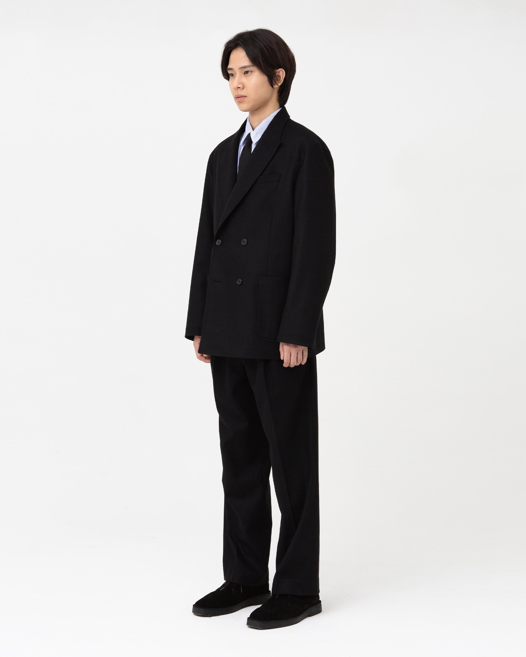 Brownyard - Pure Wool Double Breasted Jacket (Black) product image 3 | TRAB K-Fashion Australia