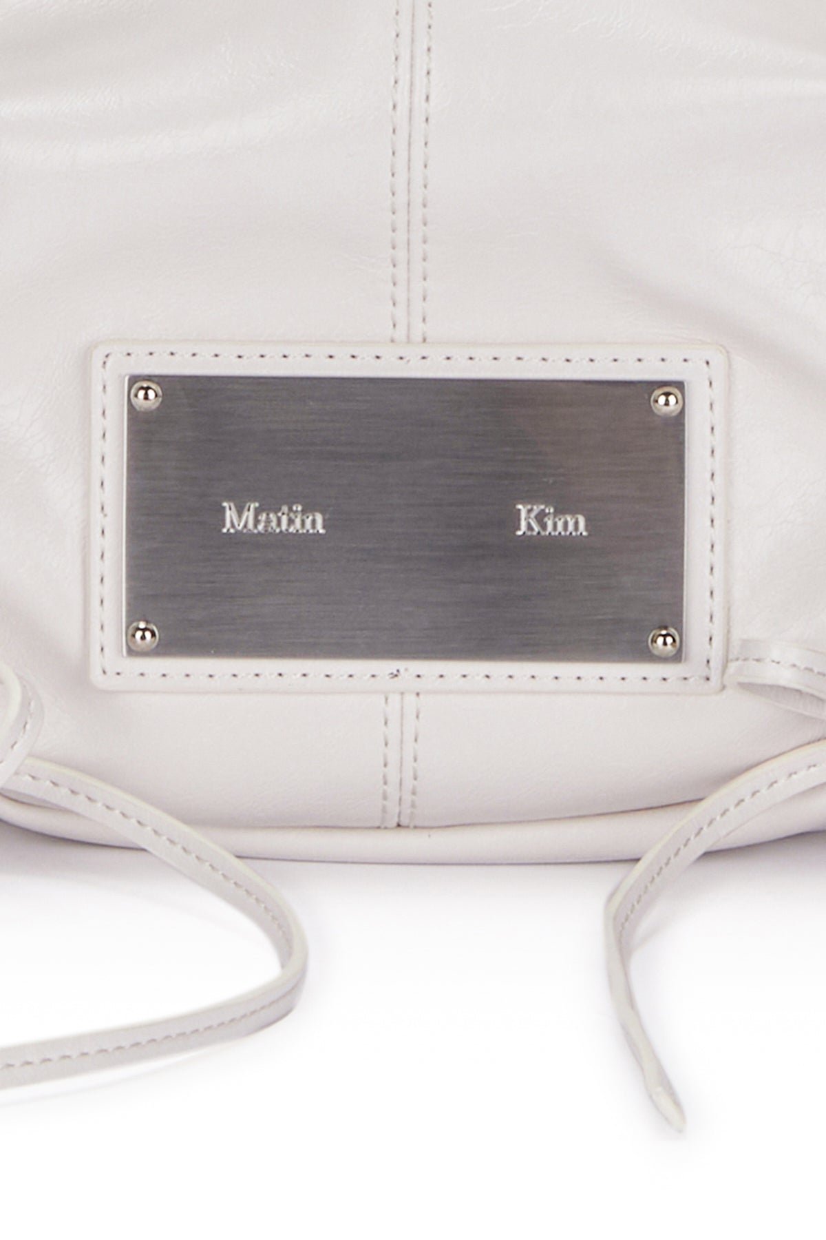 Matin Kim - Half Shirring Ribbon Round Bag (Ivory) product image 4 | TRAB K-Fashion Australia