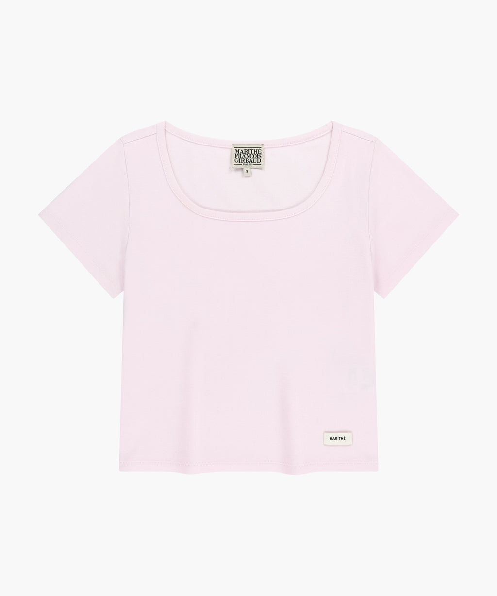 Marithe & Francois Girbaud - Basic Crop Tee (Light Pink) product image 6 | TRAB K-Fashion Australia