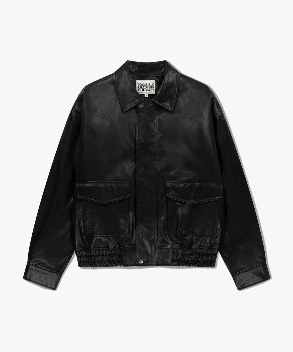 Marithe & Francois Girbaud - Faux Leather Padded Jacket (Black) product image 9 | TRAB K-Fashion Australia