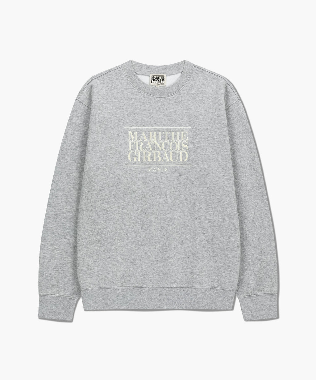 Marithe & Francois Girbaud - Classic Logo Embroidery Sweatshirt (brushed) (Heather Gray) product image 6 | TRAB K-Fashion Australia