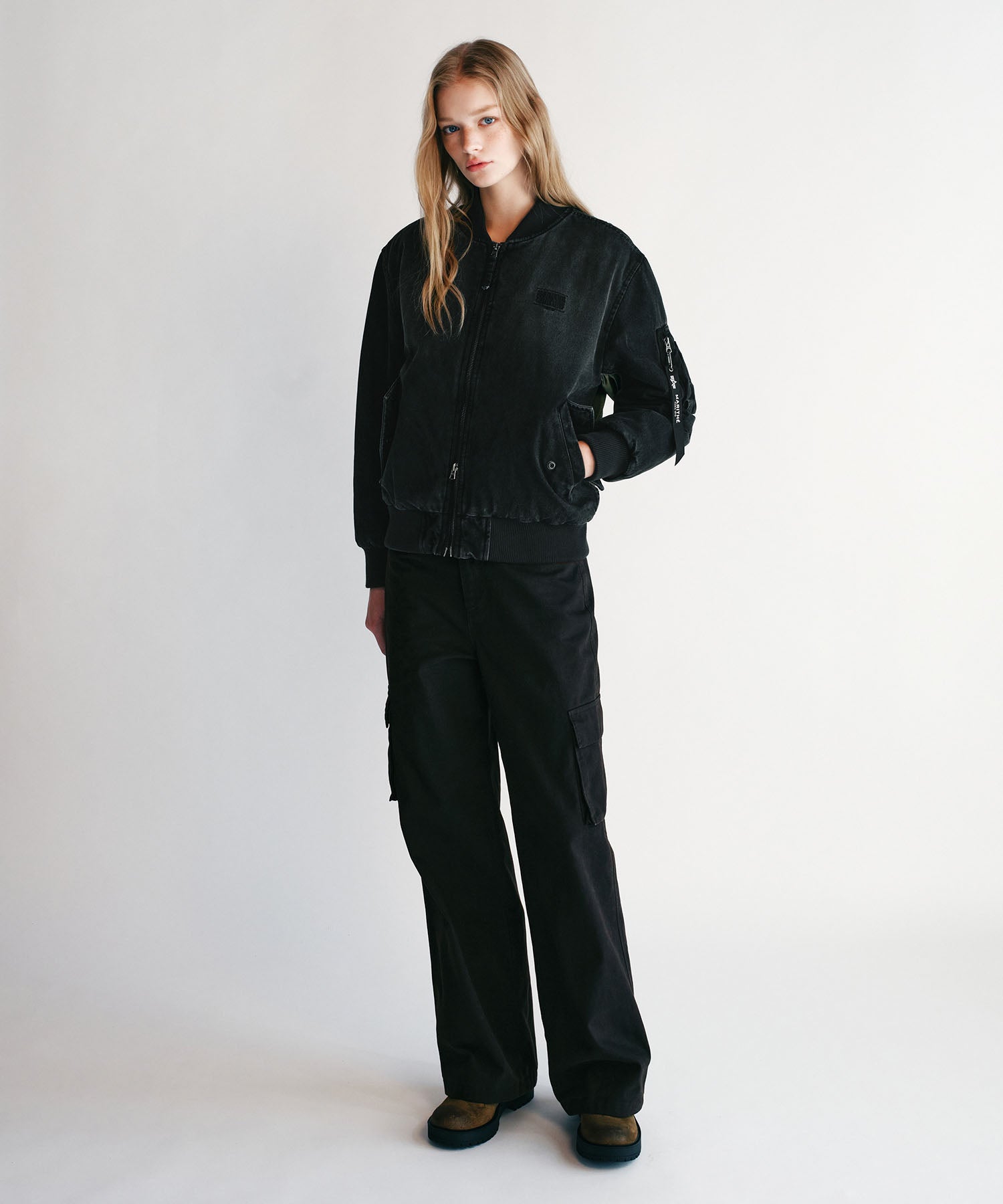 Marithe & Francois Girbaud - Marithe X Alpha Industries Ma-1 Jumper (Black) product image 6 | TRAB K-Fashion Australia
