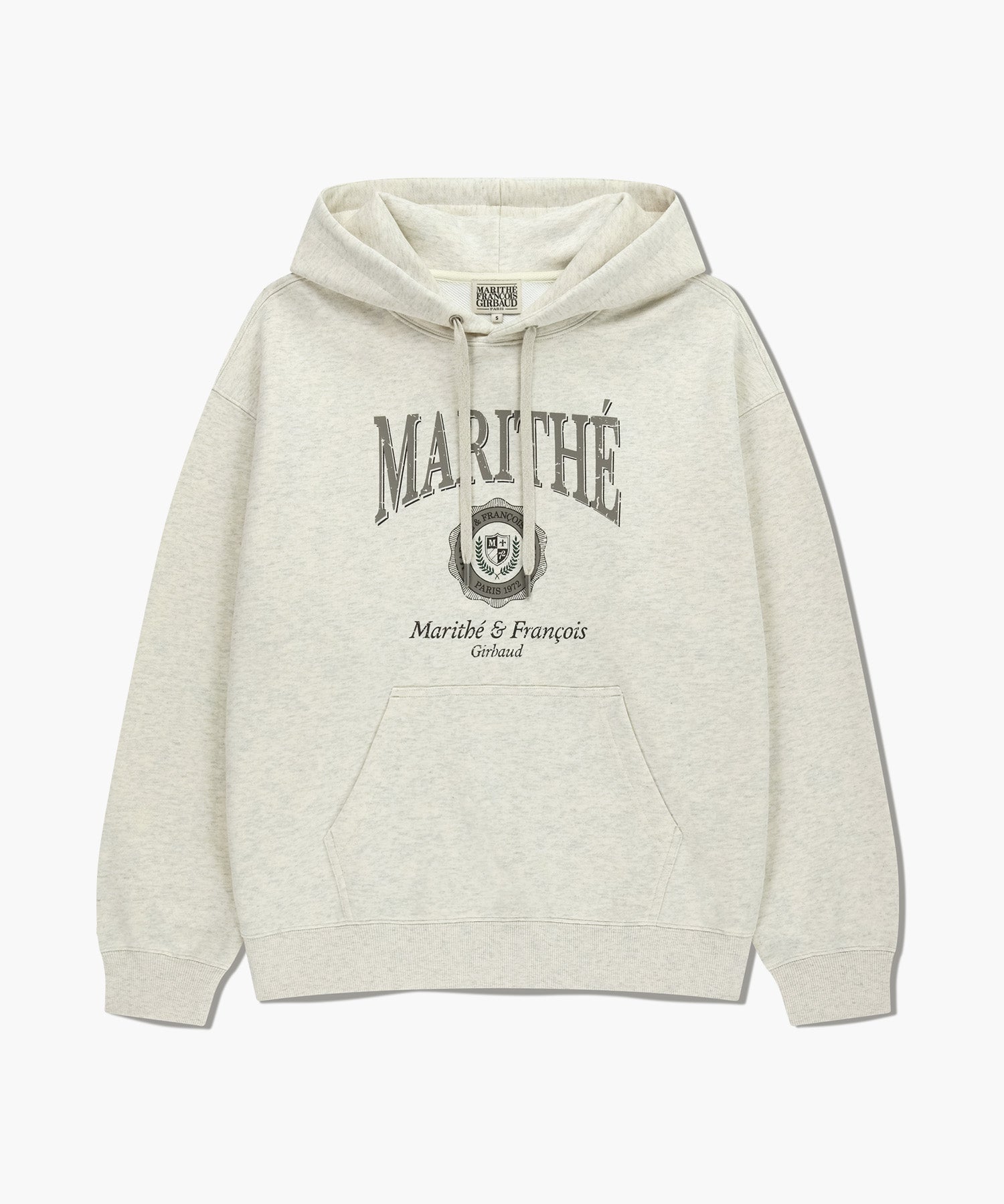 Marithe & Francois Girbaud - Crest Crack Logo Oversized Hoodie (Oatmeal) product image 6 | TRAB K-Fashion Australia