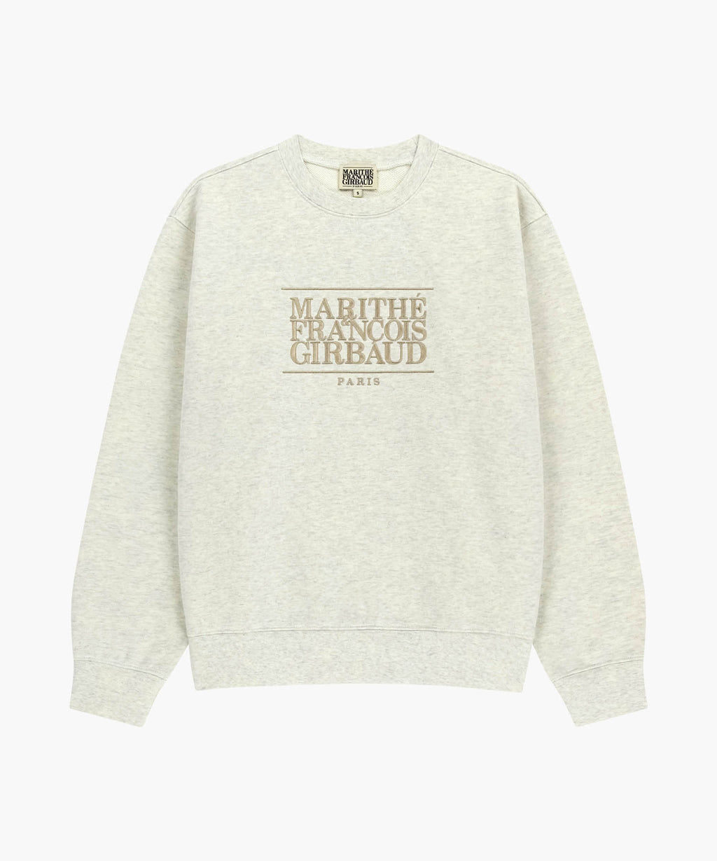 Marithe & Francois Girbaud - Classic Logo Embroidery Sweatshirt (Oatmeal) product image 6 | TRAB K-Fashion Australia