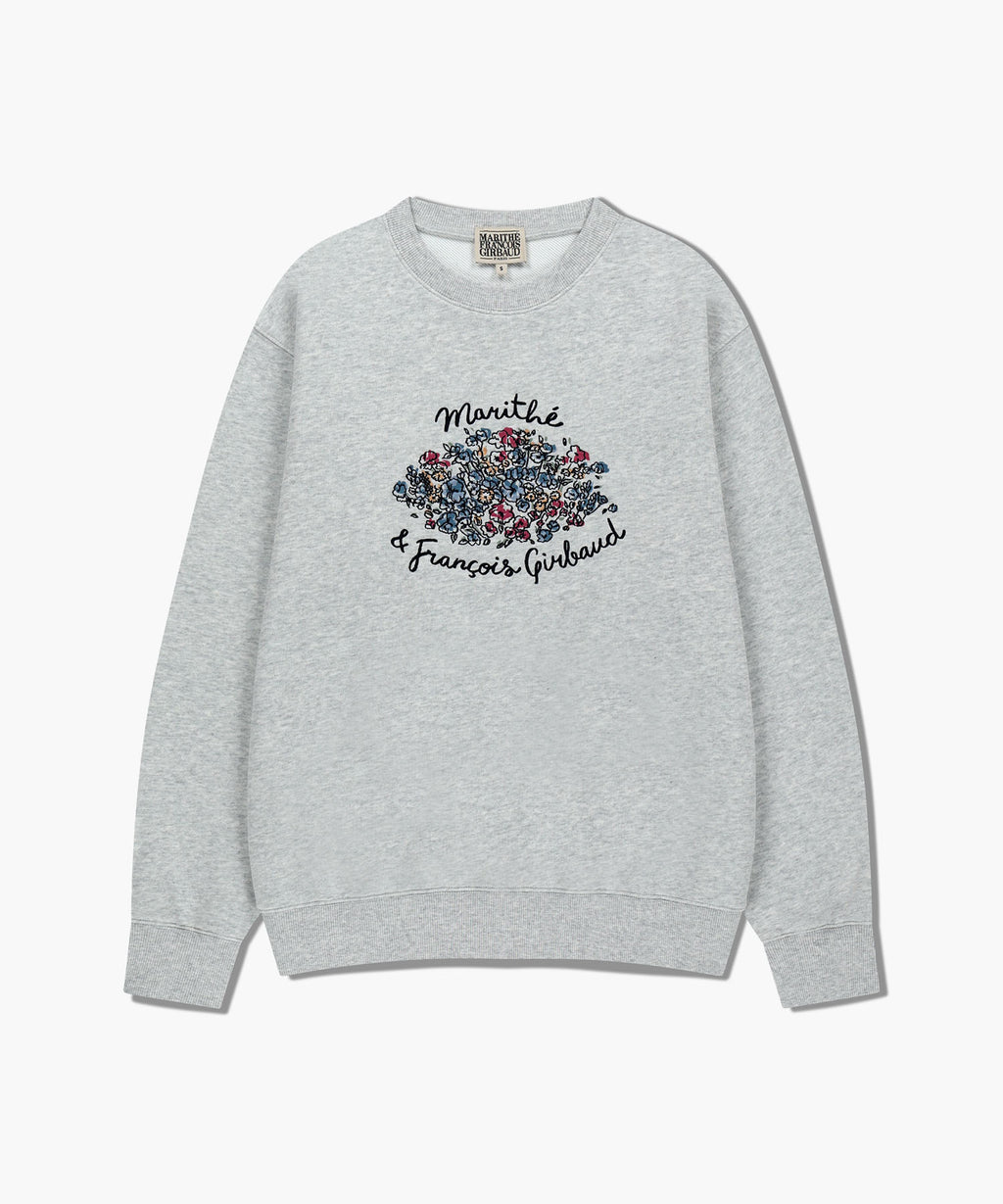 Marithe & Francois Girbaud - Bouquet Graphic Sweatshirt (Light Heather Gray) product image 6 | TRAB K-Fashion Australia