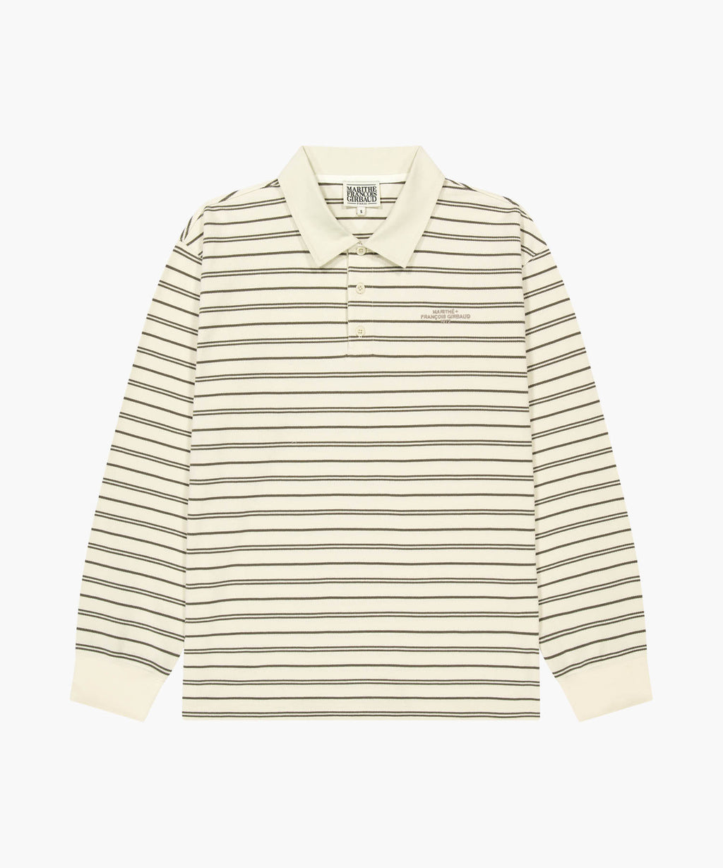 Marithe & Francois Girbaud - Stripe Pique Long Sleeve Tee (Ivory) product image 6 | TRAB K-Fashion Australia