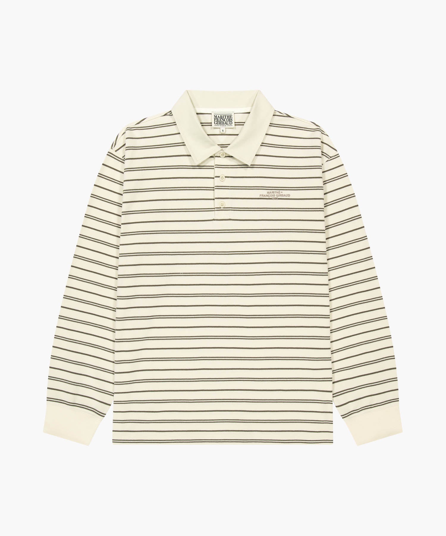 Marithe & Francois Girbaud - Stripe Pique Long Sleeve Tee (Ivory) product image 6 | TRAB K-Fashion Australia