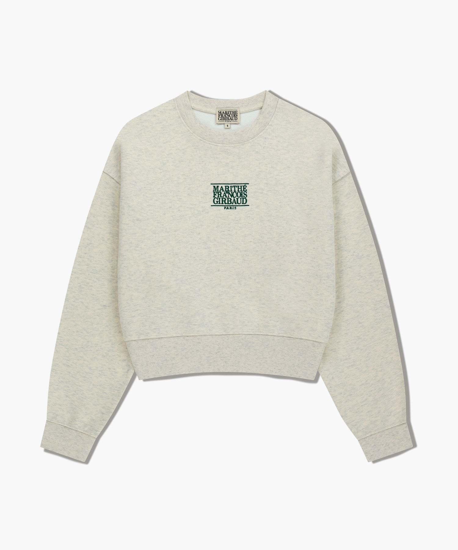 Marithe & Francois Girbaud - Small Classic Logo Crop Sweatshirt (Oatmeal) product image 6 | TRAB K-Fashion Australia