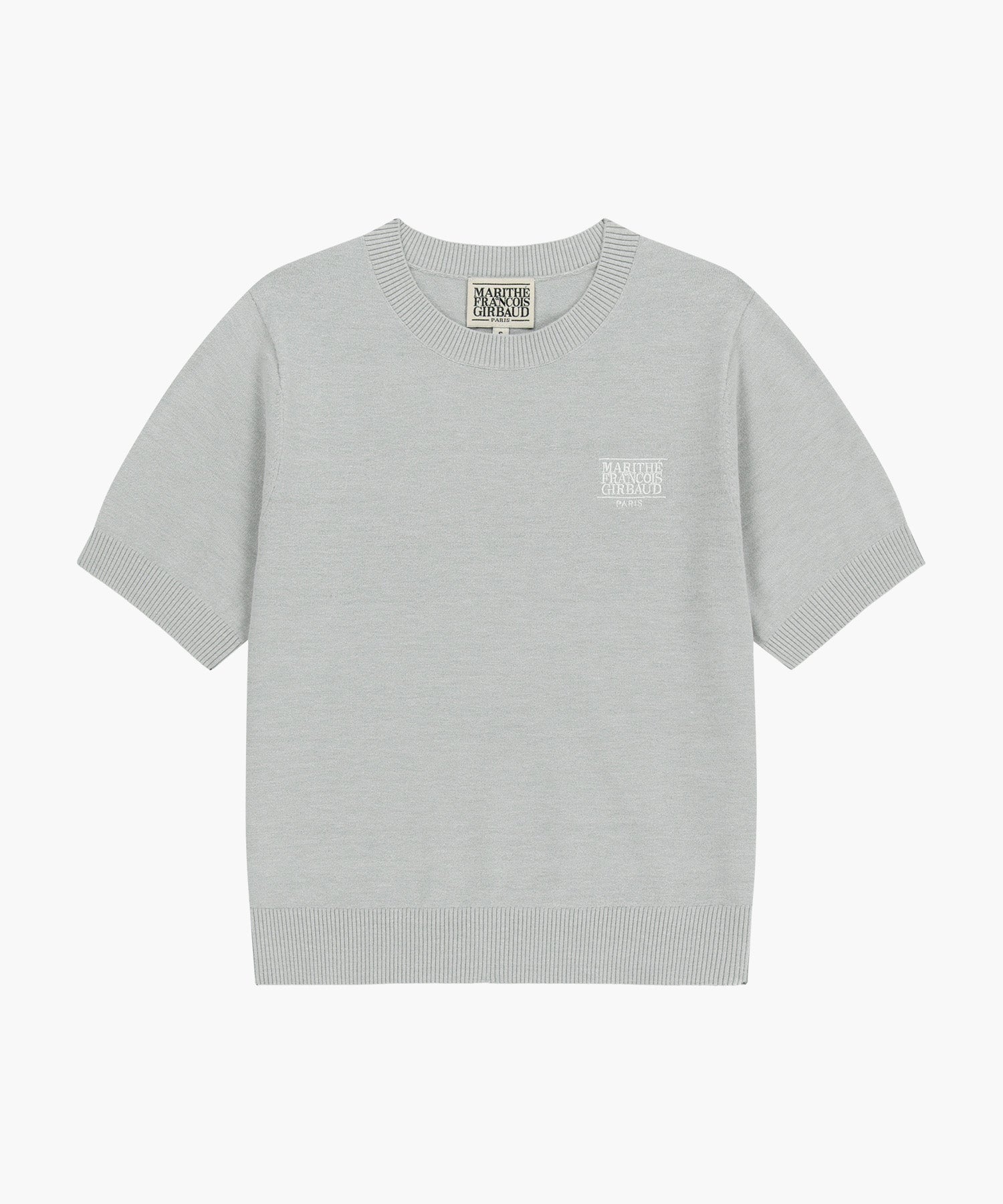 Marithe & Francois Girbaud - Small Classic Logo Half Knit Pullover (Heather Gray) product image 6 | TRAB K-Fashion Australia