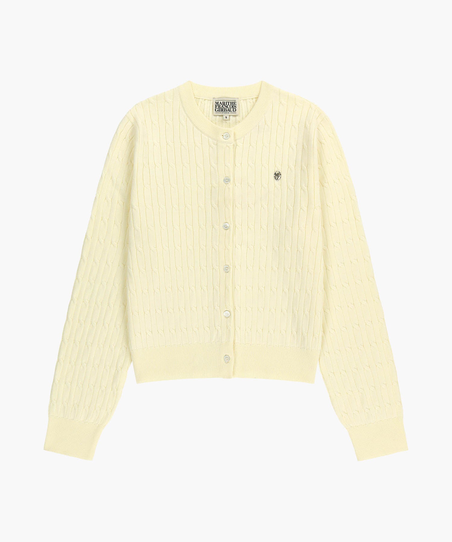 Marithe & Francois Girbaud - Cable Knit Cardigan (Ivory) product image 6 | TRAB K-Fashion Australia