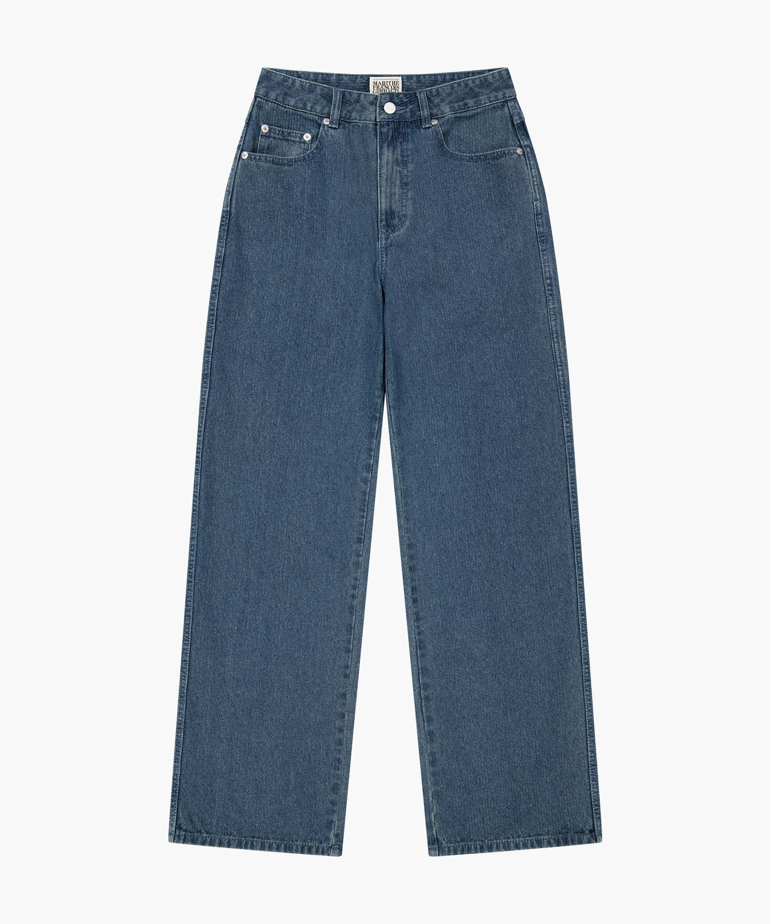 Marithe & Francois Girbaud - High Straight Stripe Denim Pants (Blue) product image 6 | TRAB K-Fashion Australia