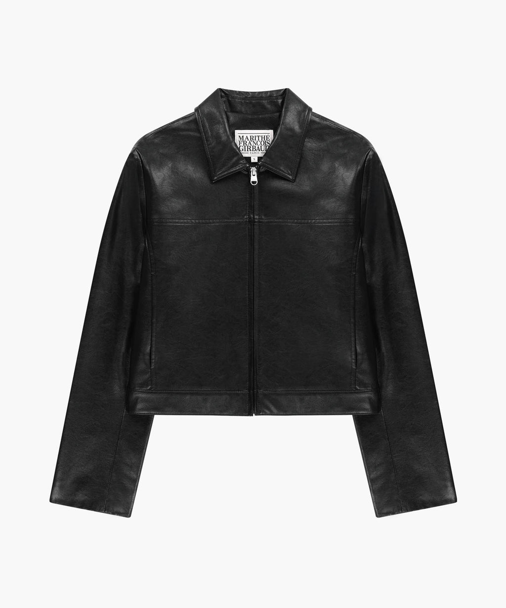 Marithe & Francois Girbaud - Crop Faux Leather Jacket (Black) product image 6 | TRAB K-Fashion Australia