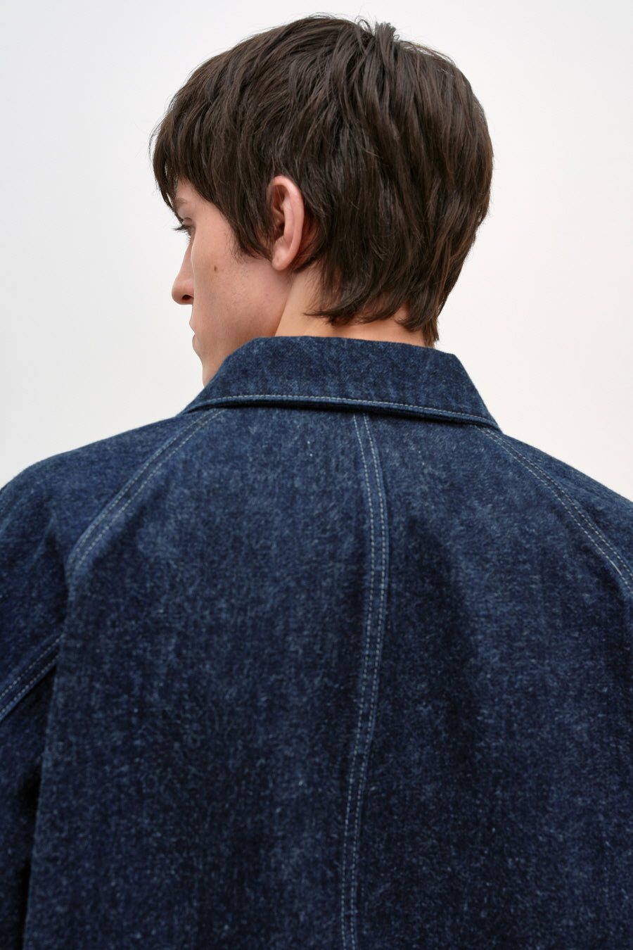 Insilence - Peach Denim Chore Jacket (Indigo) product image 6 | TRAB K-Fashion Australia