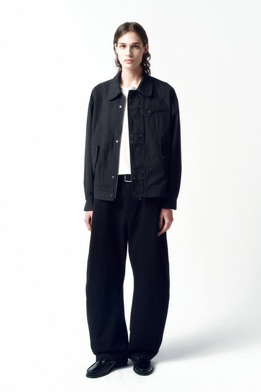 Insilence - Washed Cotton Studded Jumper (Washed Black) product image 6 | TRAB K-Fashion Australia
