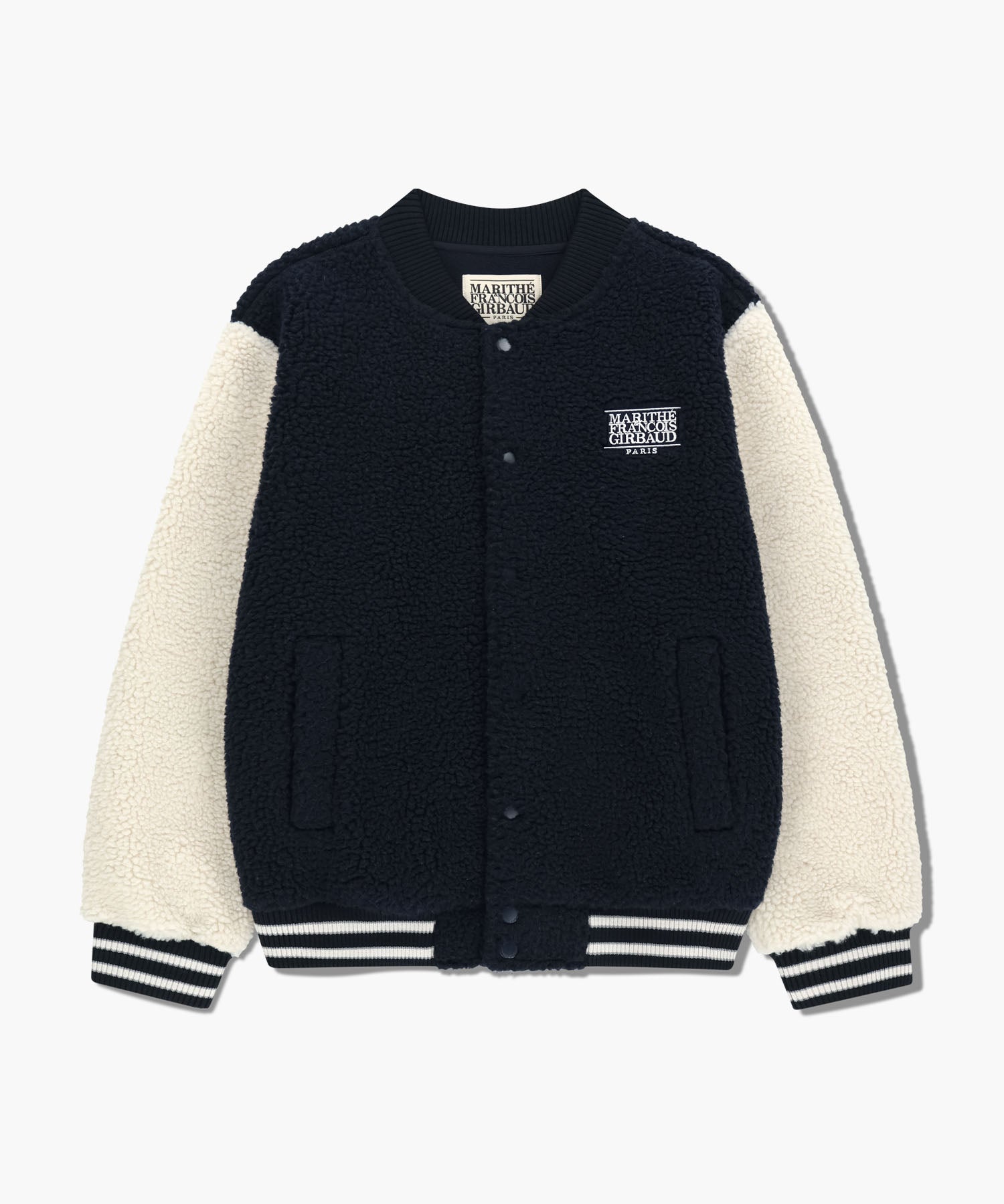 Marithe & Francois Girbaud - Fleece Varsity Jacket (Ivory) product image 6 | TRAB K-Fashion Australia