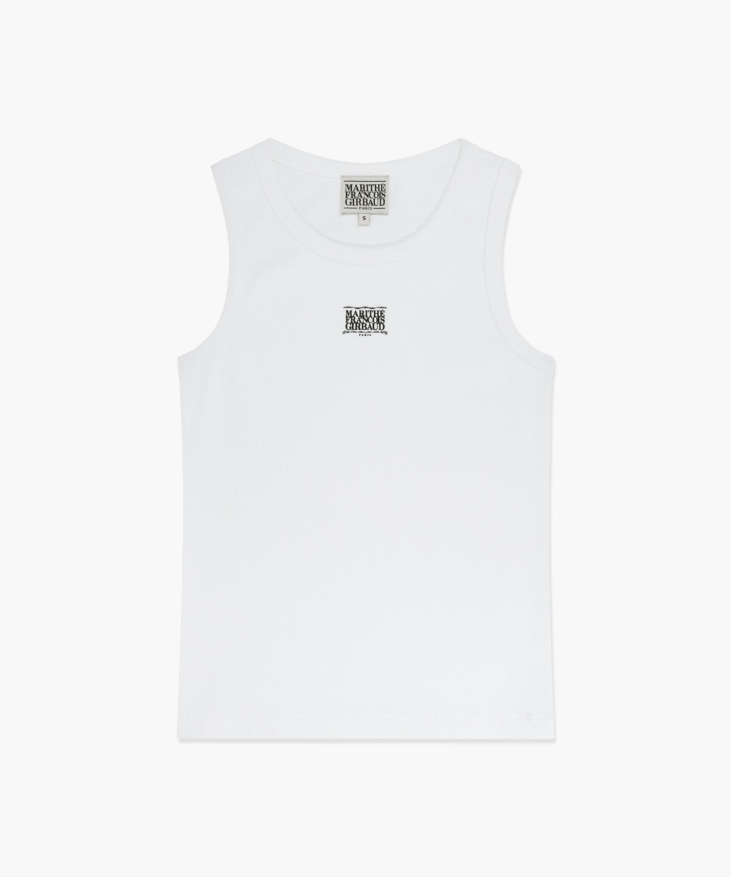 Marithe & Francois Girbaud - [Pre-order – Ships 2 Jul] Ribbon Classic Logo Sleeveless (White) product image 6 | TRAB K-Fashion Australia