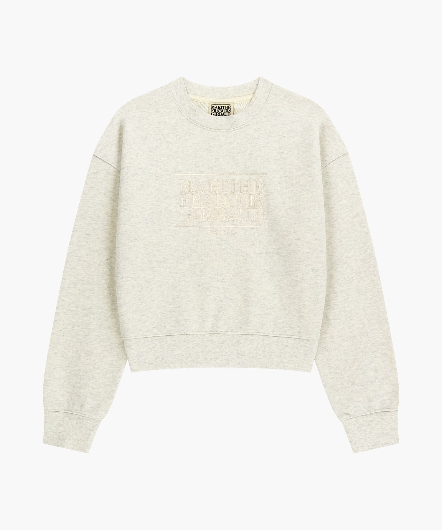 Marithe & Francois Girbaud - Classic Logo Crop Sweatshirt (Oatmeal) product image 6 | TRAB K-Fashion Australia