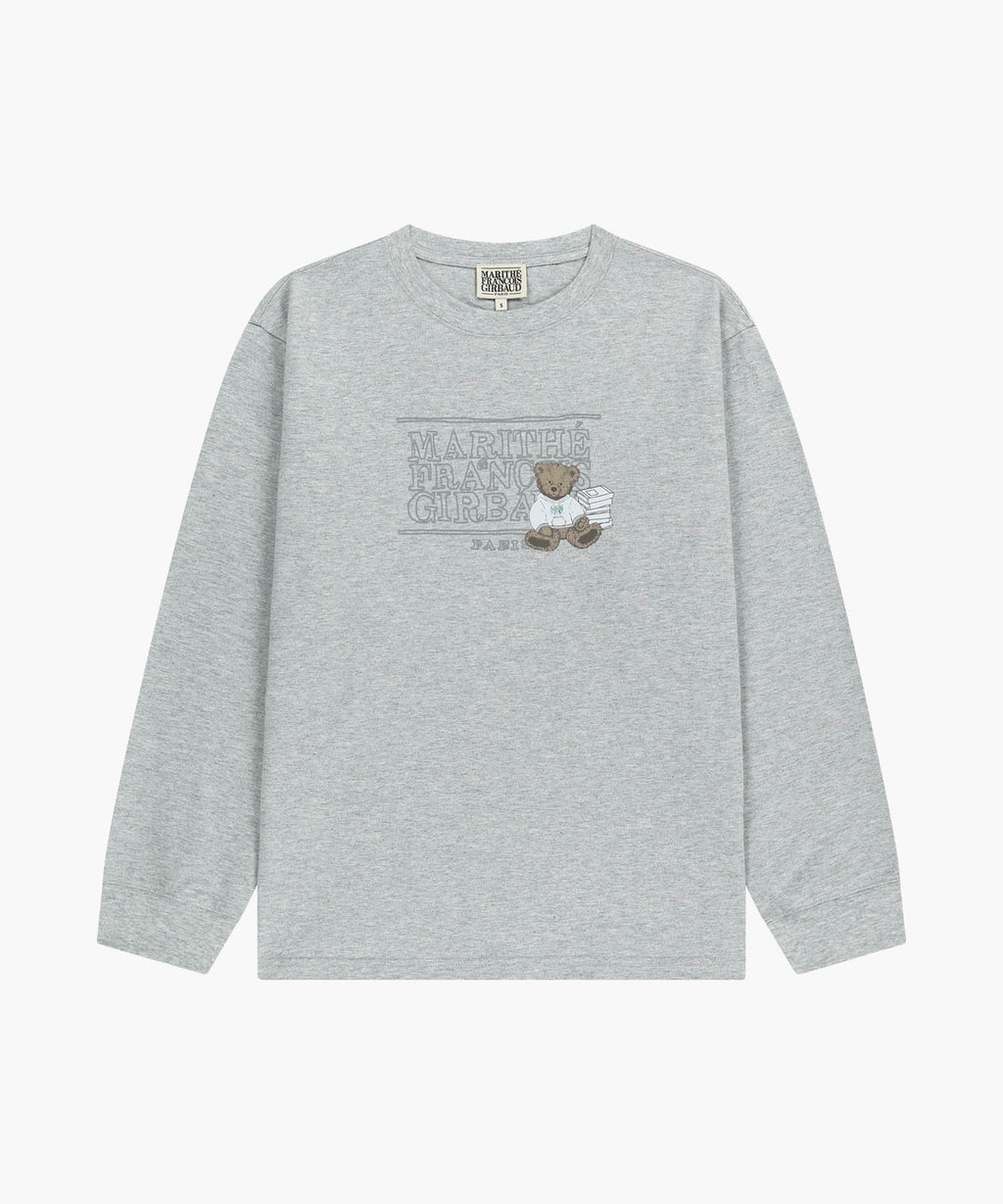 Marithe & Francois Girbaud - Doodle Classic Logo Long Sleeve Tee (Heather Gray) product image 5 | TRAB K-Fashion Australia