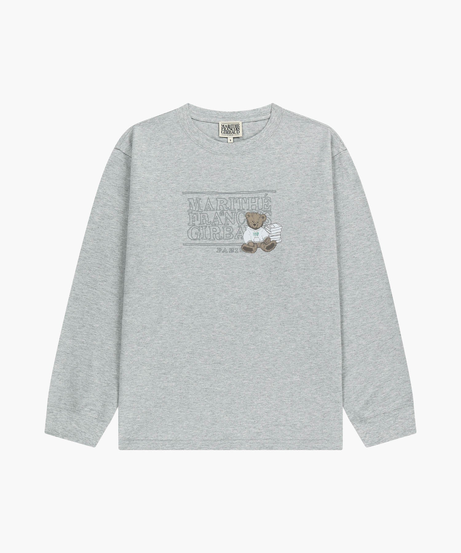 Marithe & Francois Girbaud - Doodle Classic Logo Long Sleeve Tee (Heather Gray) product image 5 | TRAB K-Fashion Australia