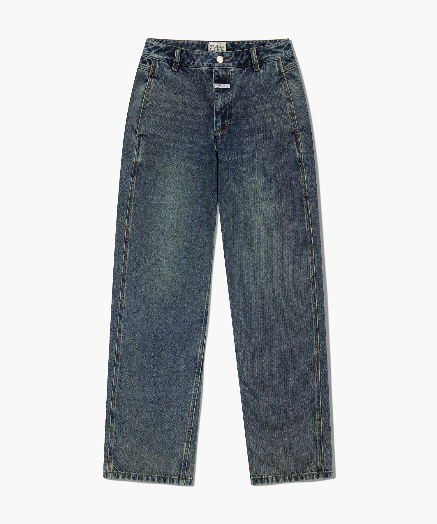 Marithe & Francois Girbaud - Wide Balloon Fit Denim Pants (Ash Blue) product image 6 | TRAB K-Fashion Australia