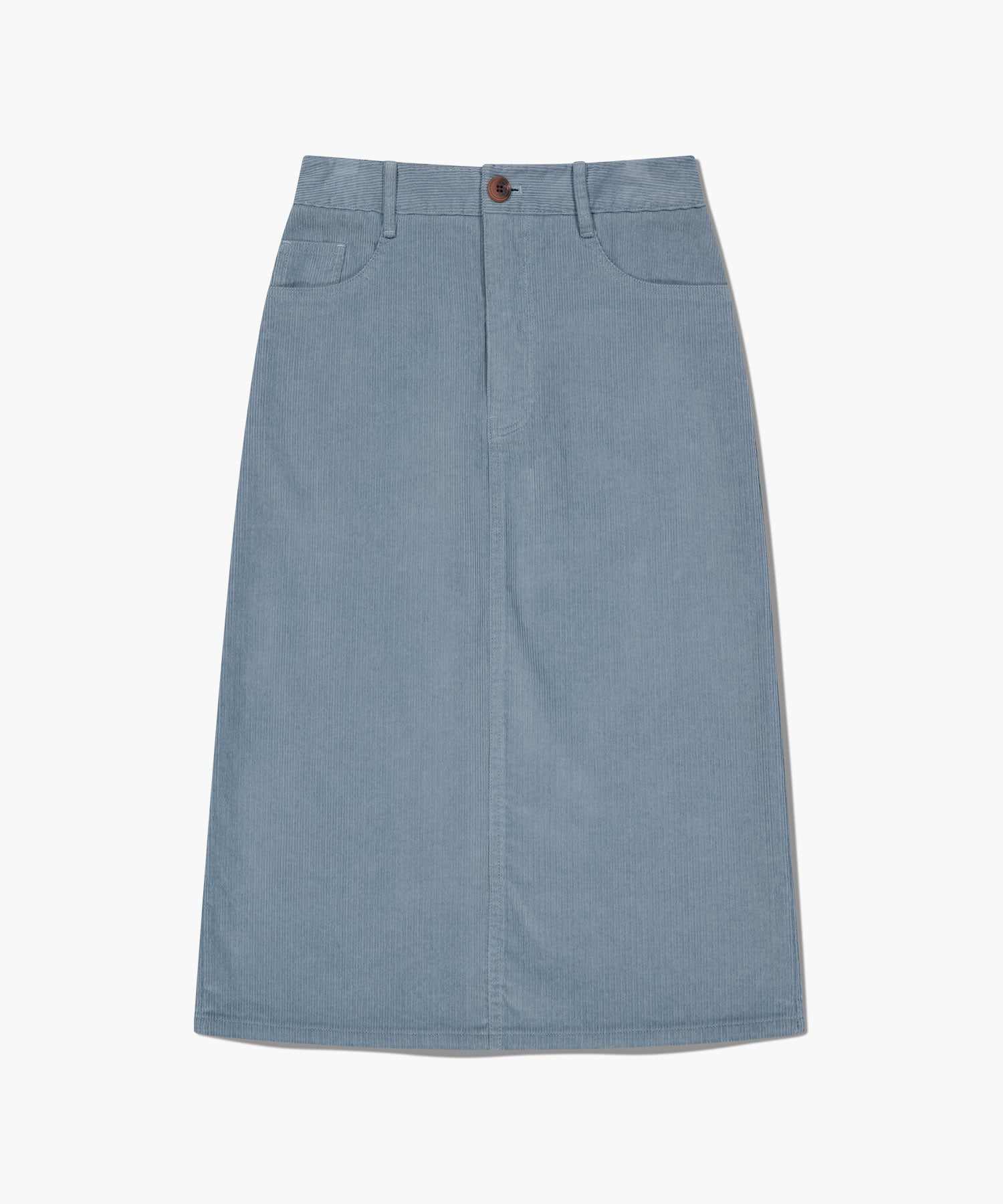 Marithe & Francois Girbaud - Classic Corduroy Midi Skirt (Sky Blue) product image 6 | TRAB K-Fashion Australia