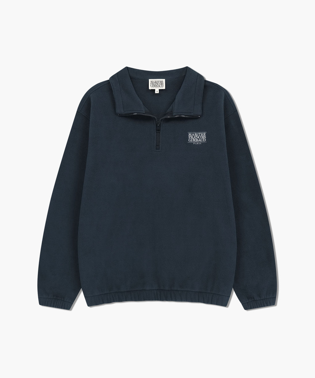 Marithe & Francois Girbaud - Classic Logo Half Neck Fleece Sweatshirt (Navy) product image 6 | TRAB K-Fashion Australia