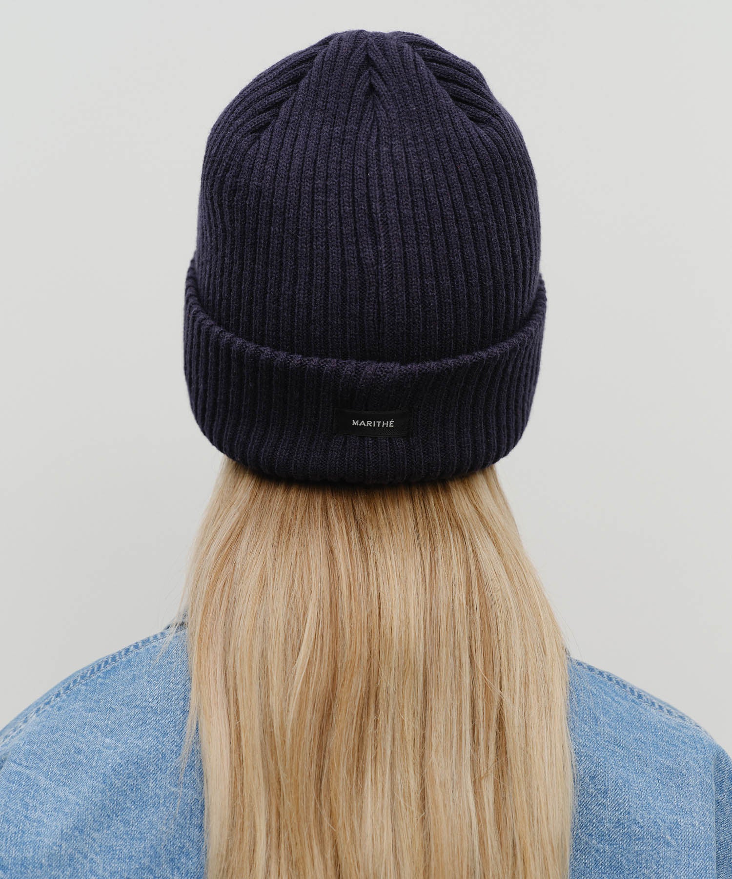 Marithe & Francois Girbaud - Doodle Bear Beanie (Navy) product image 6 | TRAB K-Fashion Australia
