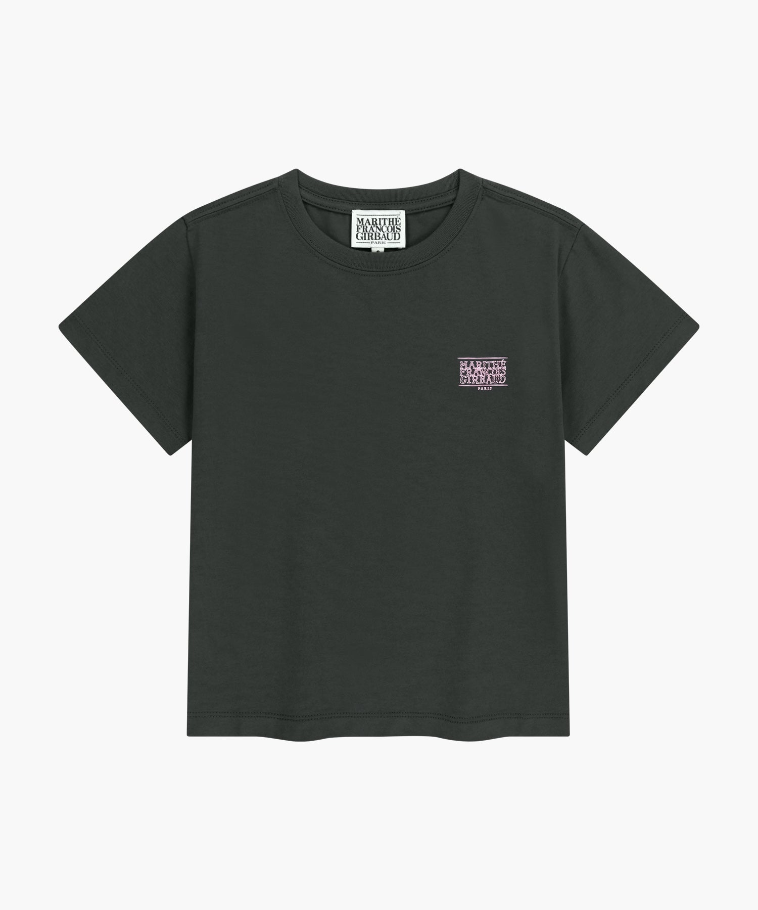 Marithe & Francois Girbaud - Antique Classic Logo Slim Crop Tee (Charcoal) product image 6 | TRAB K-Fashion Australia