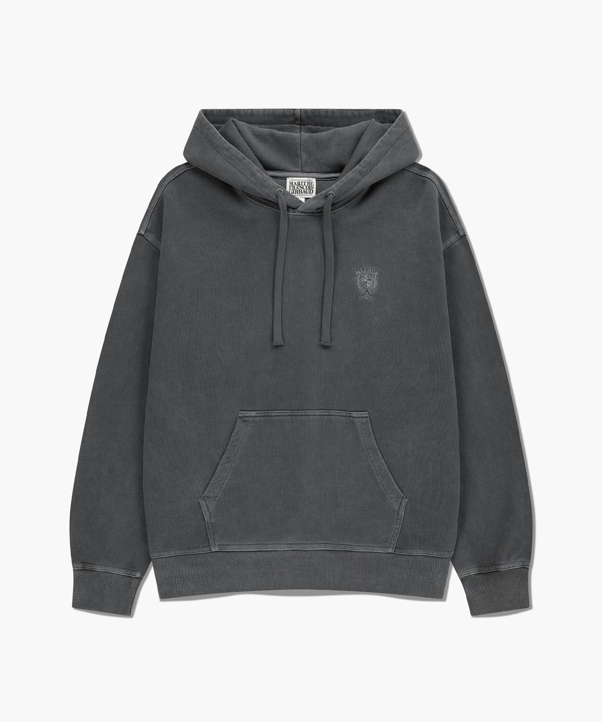 Marithe & Francois Girbaud - Crest Logo Garment Dyed Oversized Hoodie (Charcoal) product image 6 | TRAB K-Fashion Australia