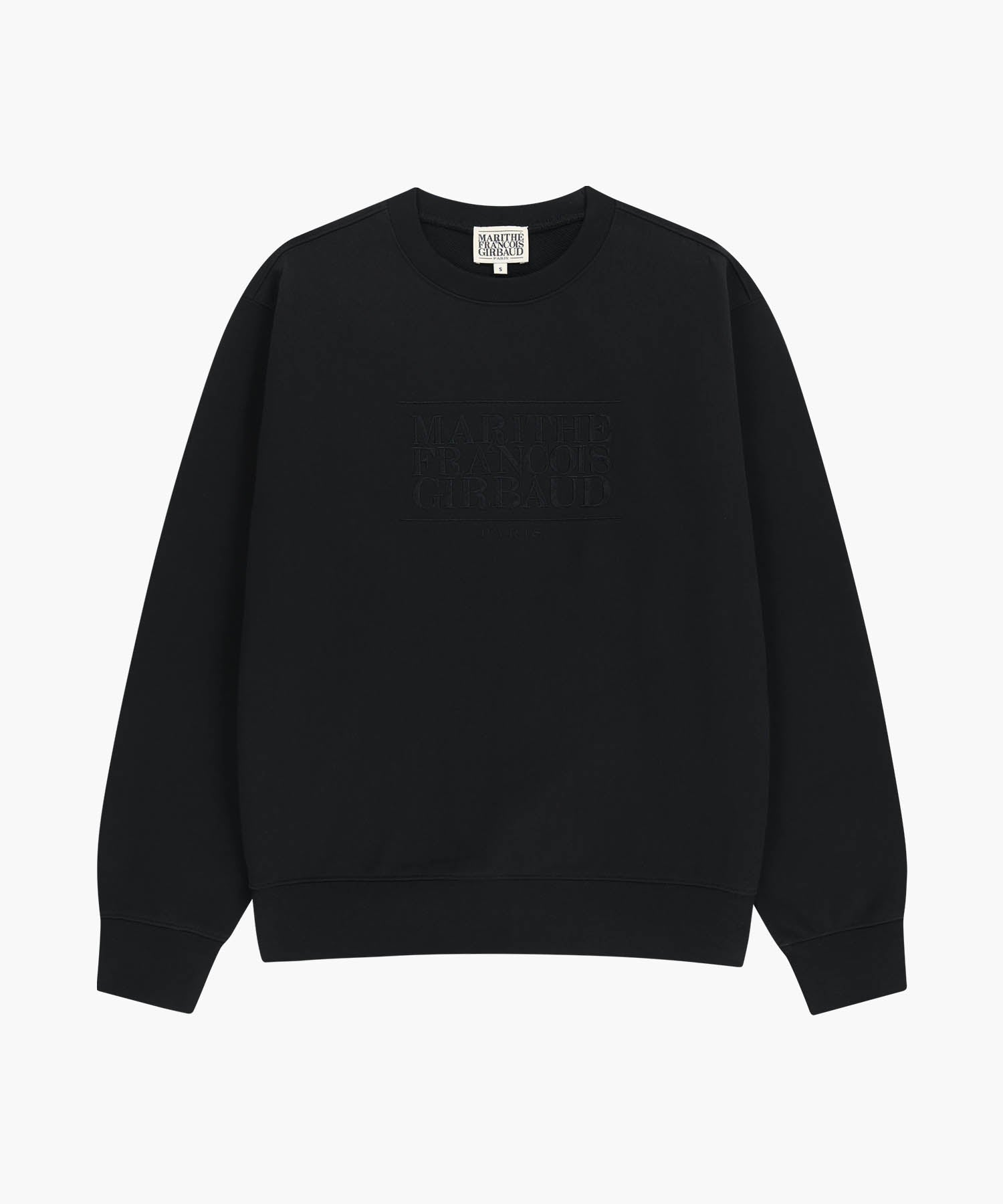 Marithe & Francois Girbaud - Classic Logo Embroidery Sweatshirt (Black Black) product image 6 | TRAB K-Fashion Australia