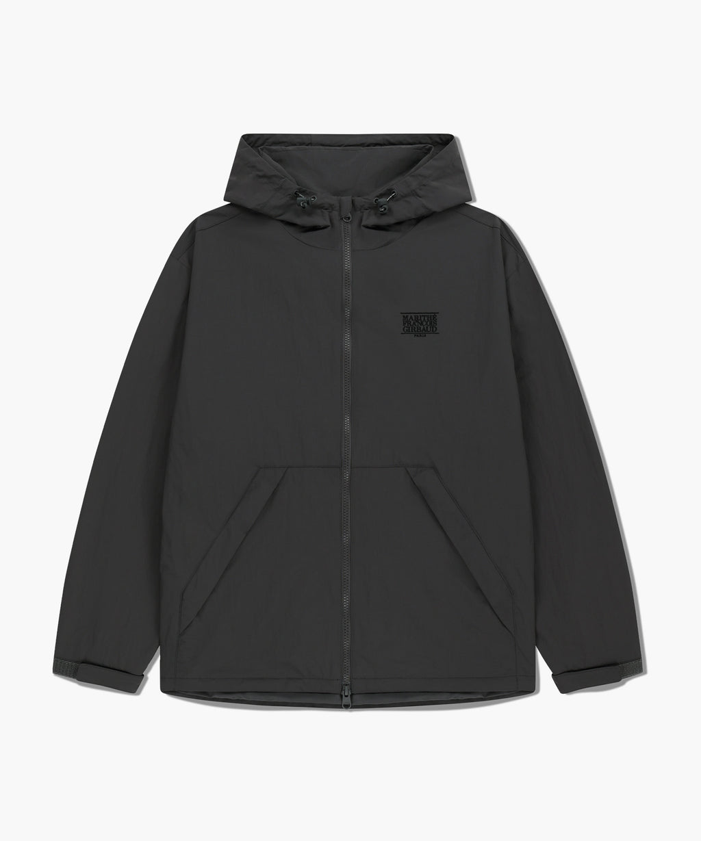 Marithe & Francois Girbaud - Classic Logo Over Fit Hooded Windbreaker (Charcoal) product image 6 | TRAB K-Fashion Australia