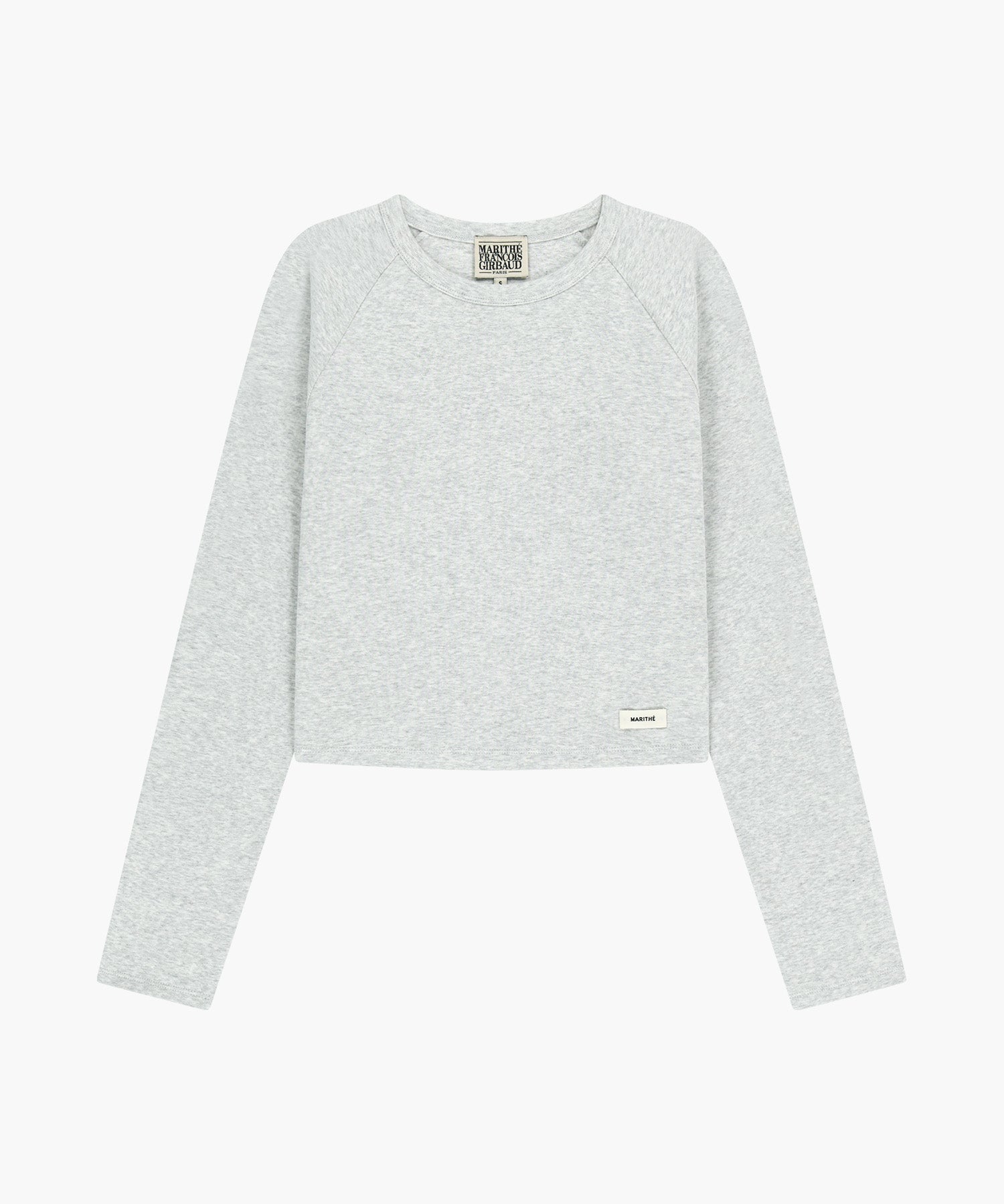 Marithe & Francois Girbaud - Basic Crop Long Sleeve (Light Heather Gray) product image 6 | TRAB K-Fashion Australia