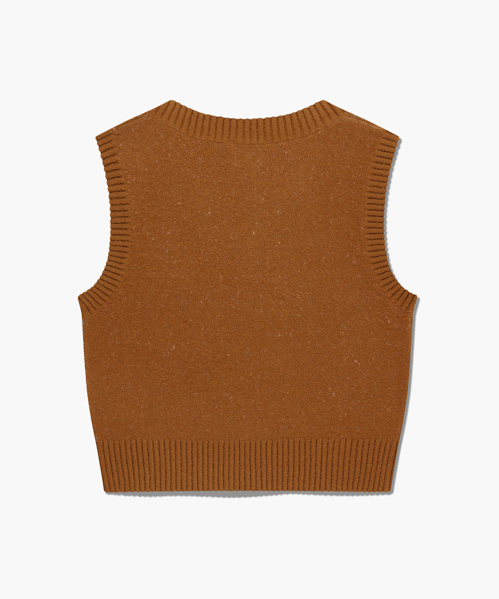Marithe & Francois Girbaud - Argyle V-neck Knit Vest (Beige) product image 6 | TRAB K-Fashion Australia