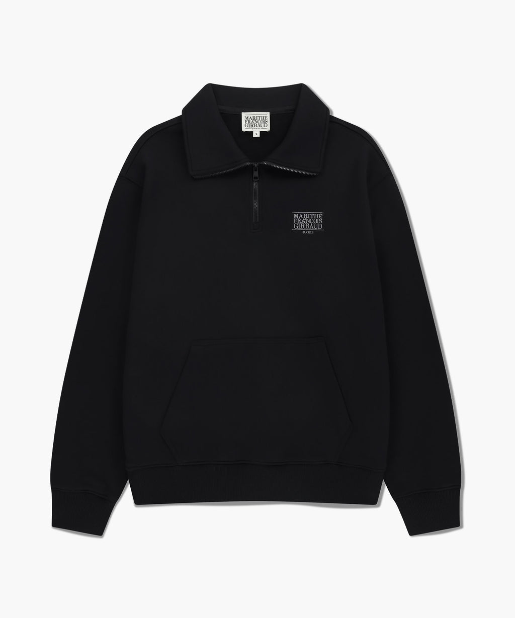 Marithe & Francois Girbaud - Classic Logo Half Zipup Sweatshirt (Black) product image 6 | TRAB K-Fashion Australia