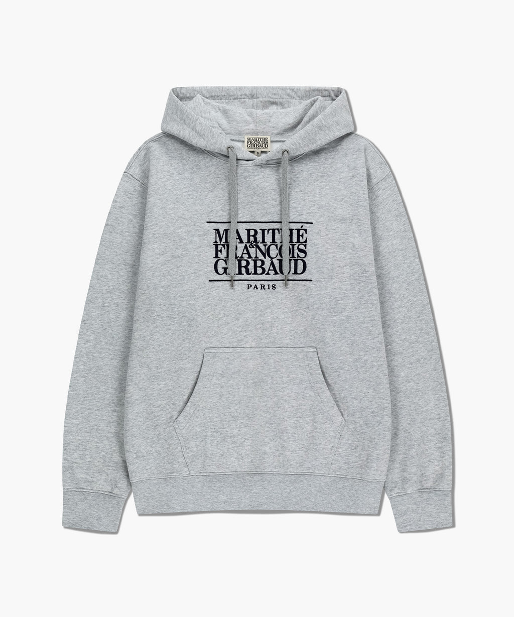 Marithe & Francois Girbaud - Classic Logo Embroidery Hoodie (brushed) (Heather Gray) product image 1 | TRAB K-Fashion Australia