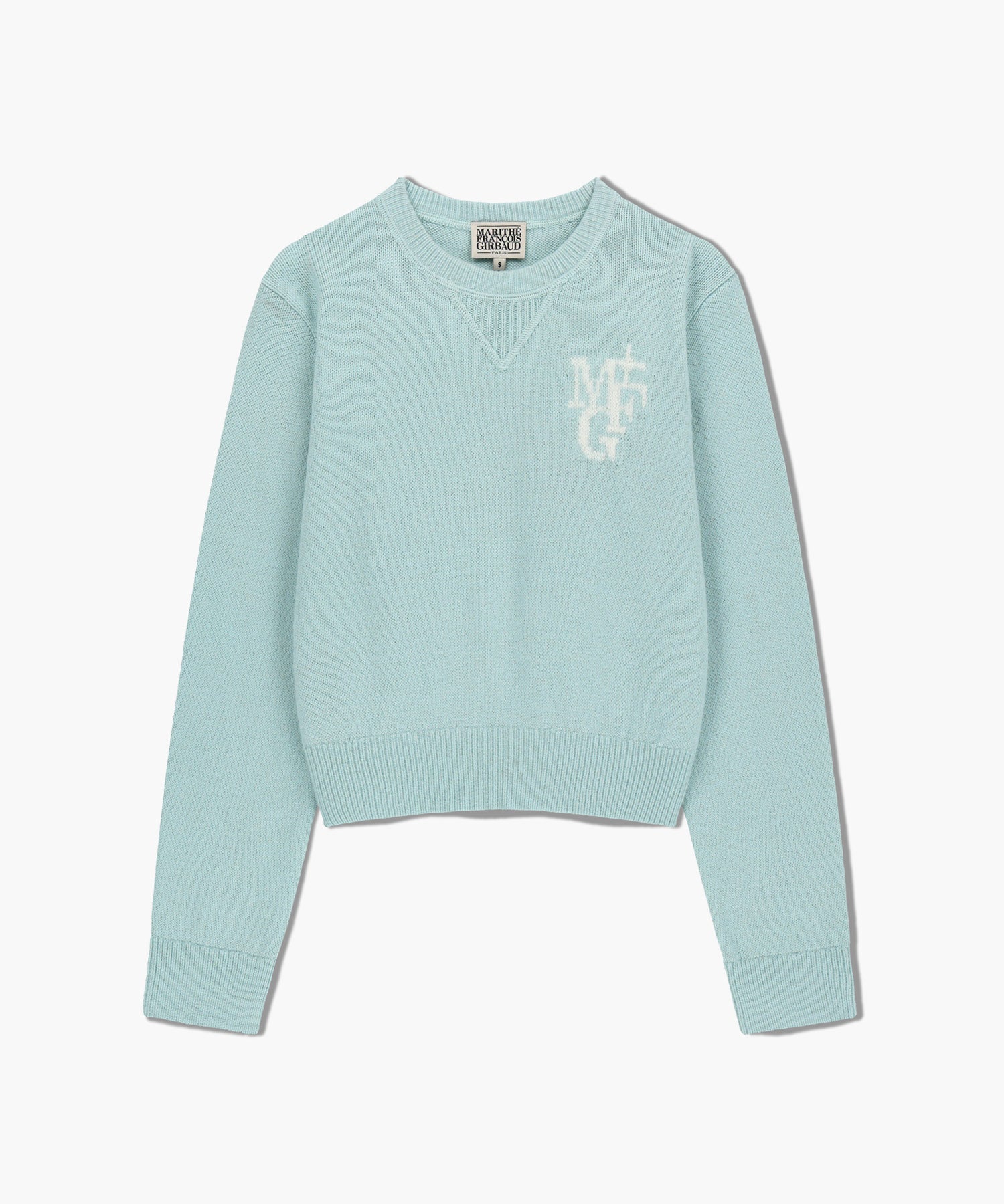 Marithe & Francois Girbaud - Marithe Sport W M+fg Logo Crop Pullover (Sky Blue) product image 6 | TRAB K-Fashion Australia