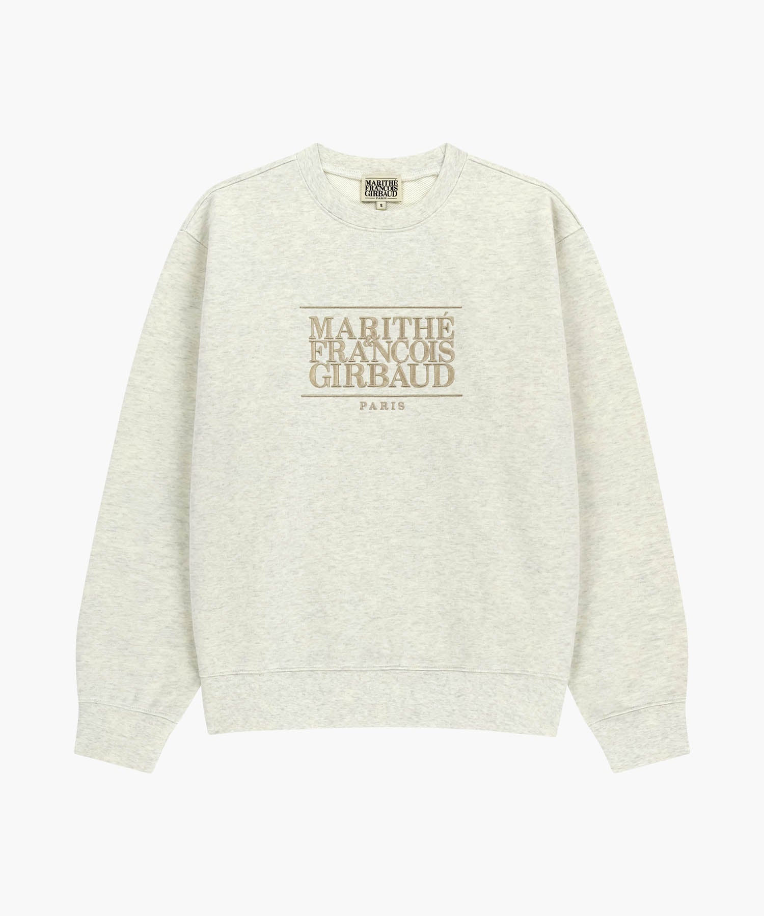 Marithe & Francois Girbaud - Classic Logo Embroidery Sweatshirt (Oatmeal) product image 6 | TRAB K-Fashion Australia