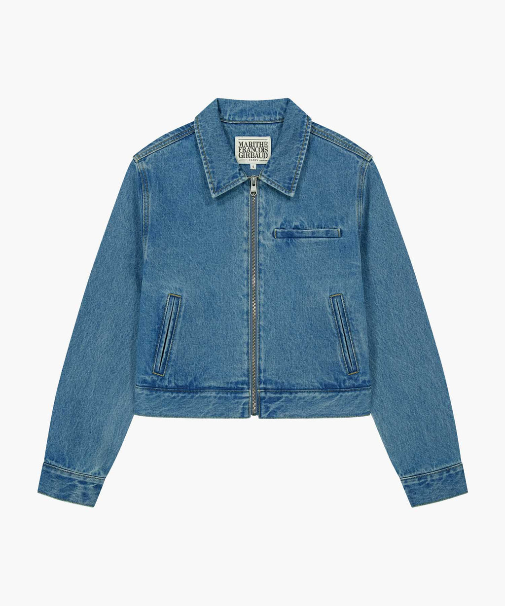 Marithe & Francois Girbaud - Crop Denim Blouson Jacket (Blue) product image 6 | TRAB K-Fashion Australia