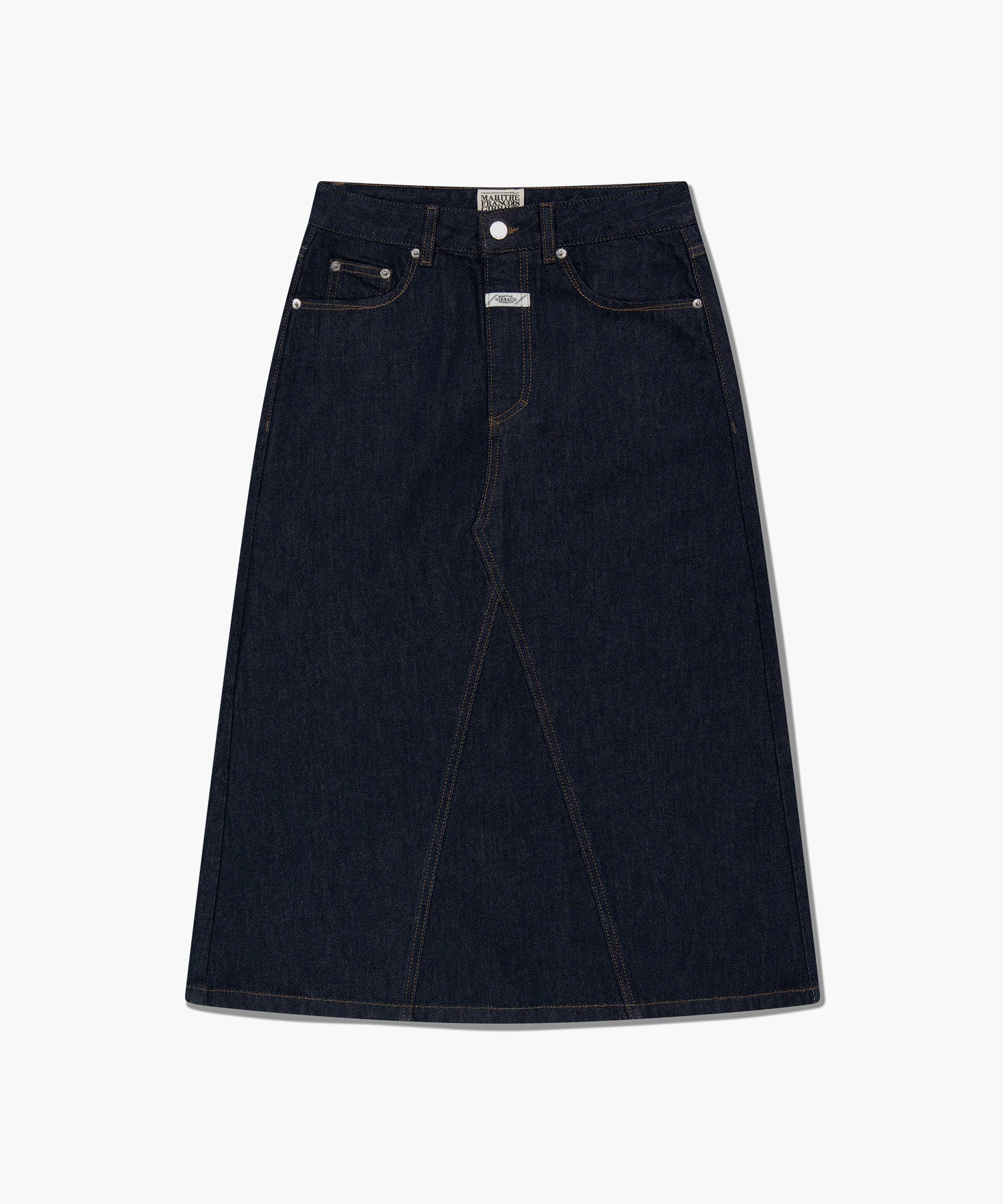 Marithe & Francois Girbaud - A-line Denim Midi Skirt (Dark Blue) product image 8 | TRAB K-Fashion Australia
