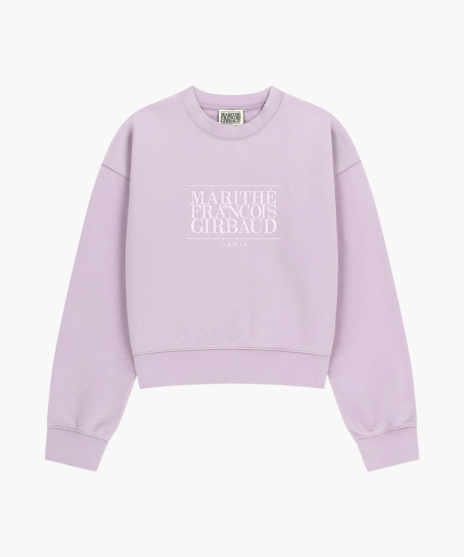 Marithe & Francois Girbaud - Classic Logo Crop Sweatshirt (Lavender) product image 6 | TRAB K-Fashion Australia