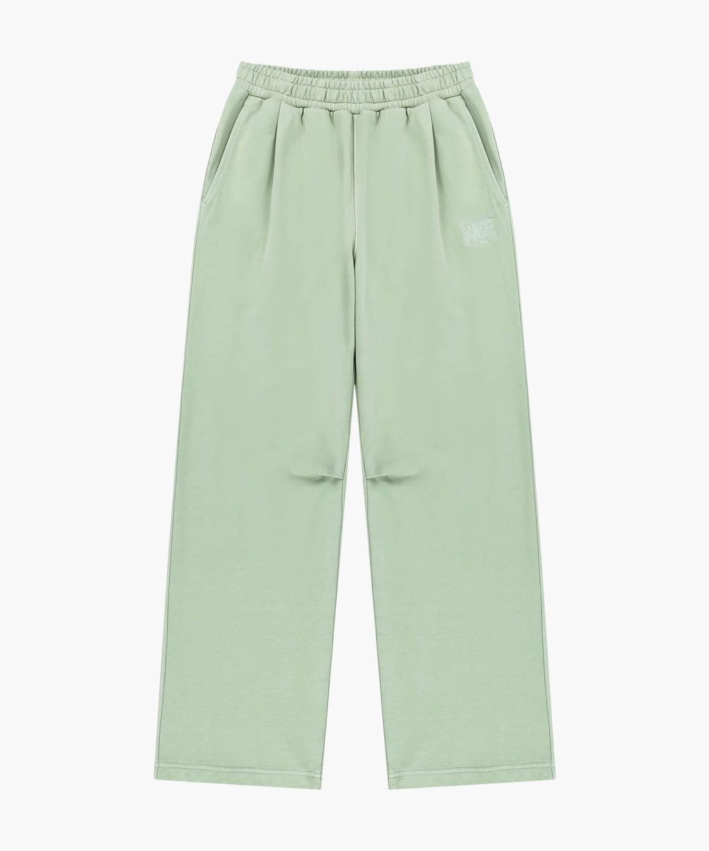 Marithe & Francois Girbaud - Outline Classic Logo Dyeing Tuck Wide Sweat Pants (Mint) product image 6 | TRAB K-Fashion Australia