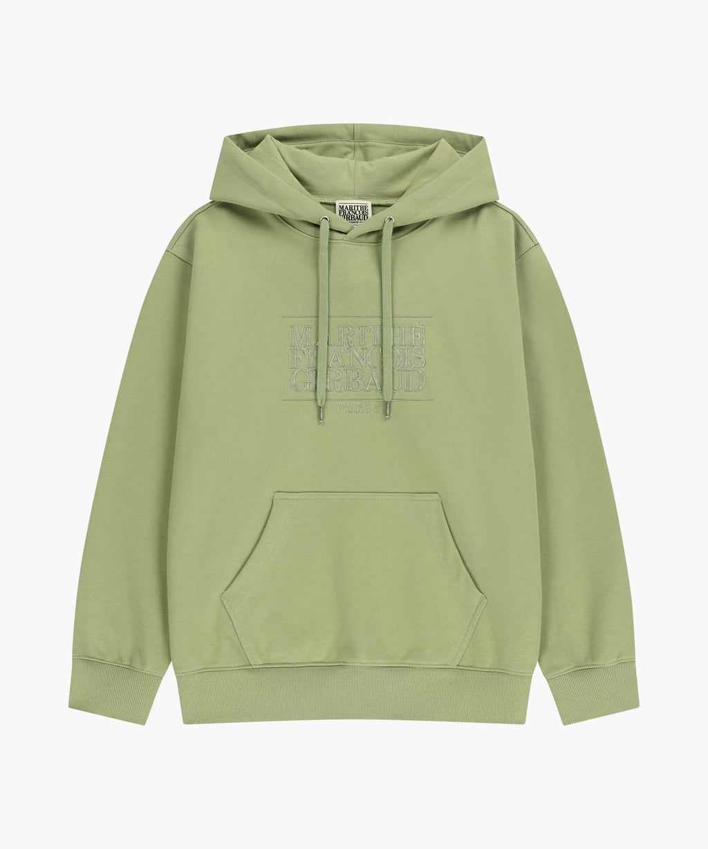 Marithe & Francois Girbaud - Classic Logo Embroidery Hoodie (Olive) product image 6 | TRAB K-Fashion Australia