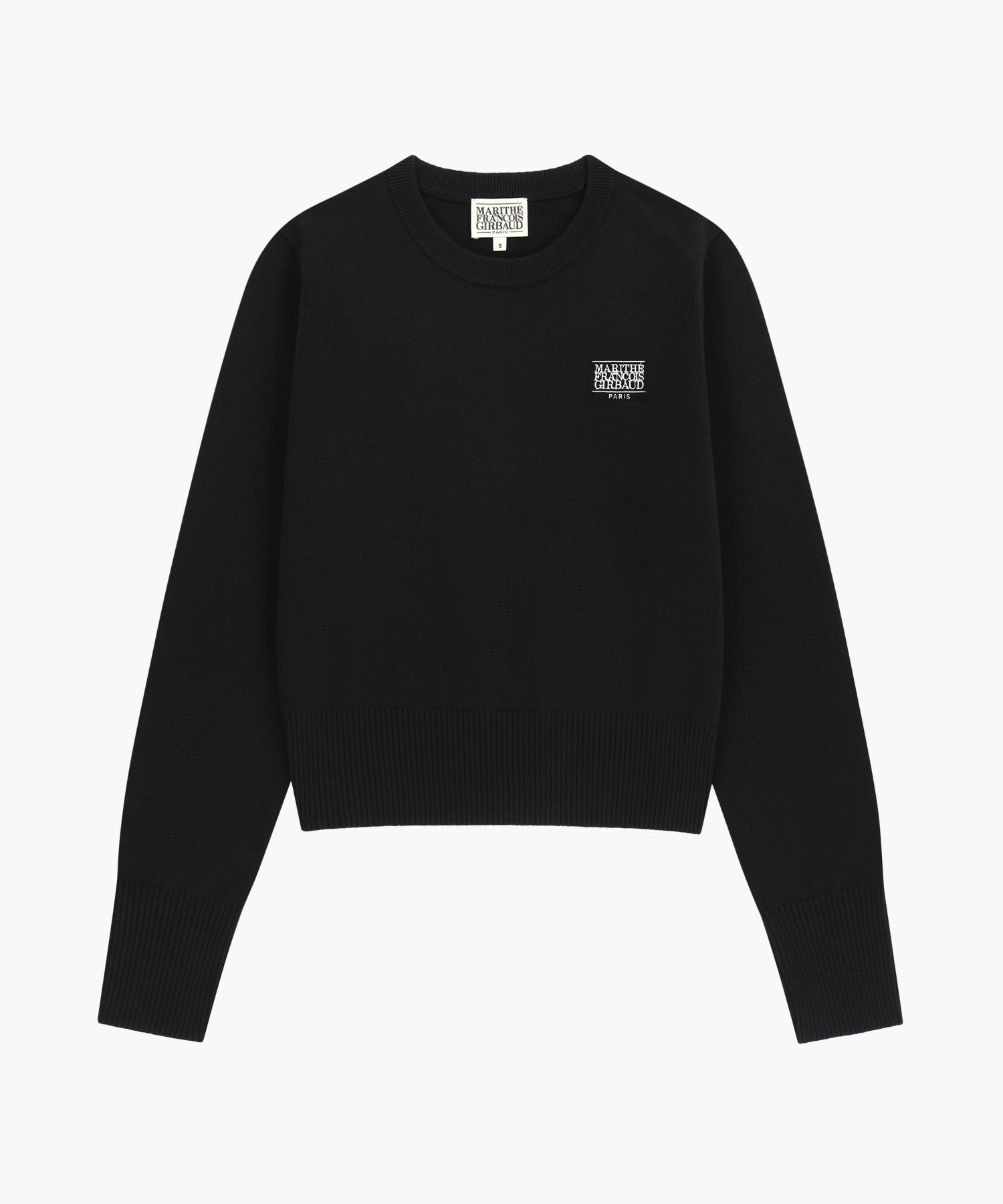 Marithe & Francois Girbaud - Small Classic Logo Crop Knit Pullover (Black) product image 6 | TRAB K-Fashion Australia
